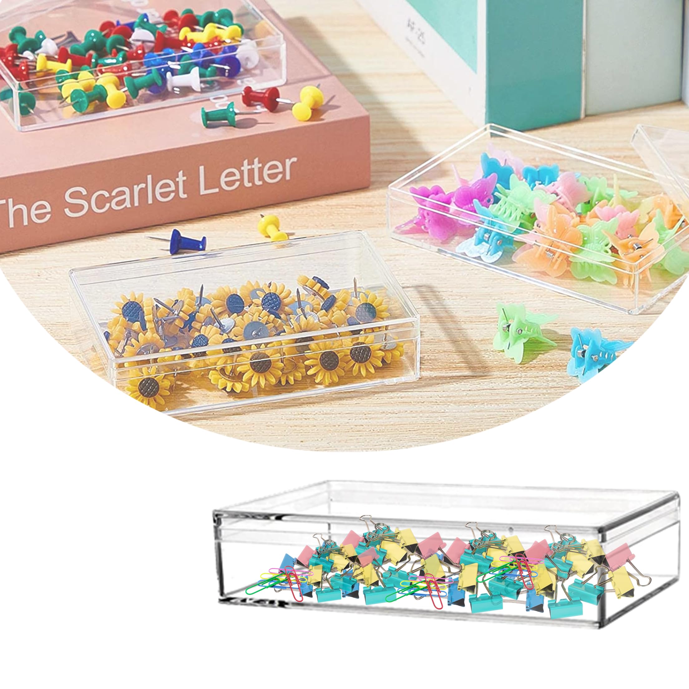 12-Piece Clear Acrylic Storage Boxes with Lids - Small Rectangle Display Containers for Jewelry, Party Favors & Decor | Wedding, Birthday, Baby Shower Gift Boxes & Treat Holders