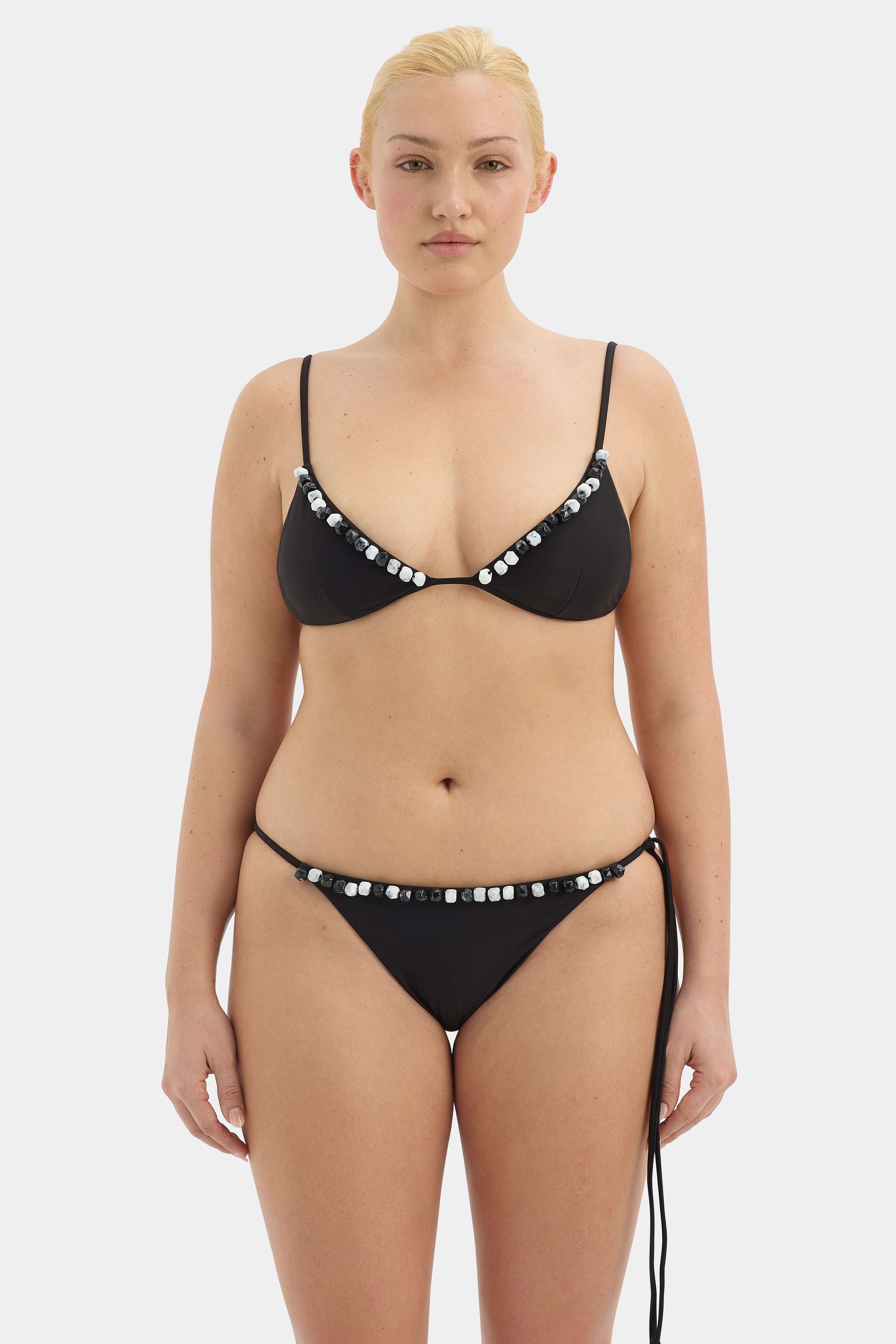 Beaded String Bikini Brief - Sexy Lingerie for Women, Comfortable & Stylish Underwear - Perfect for Beach, Pool, and Romantic Nights