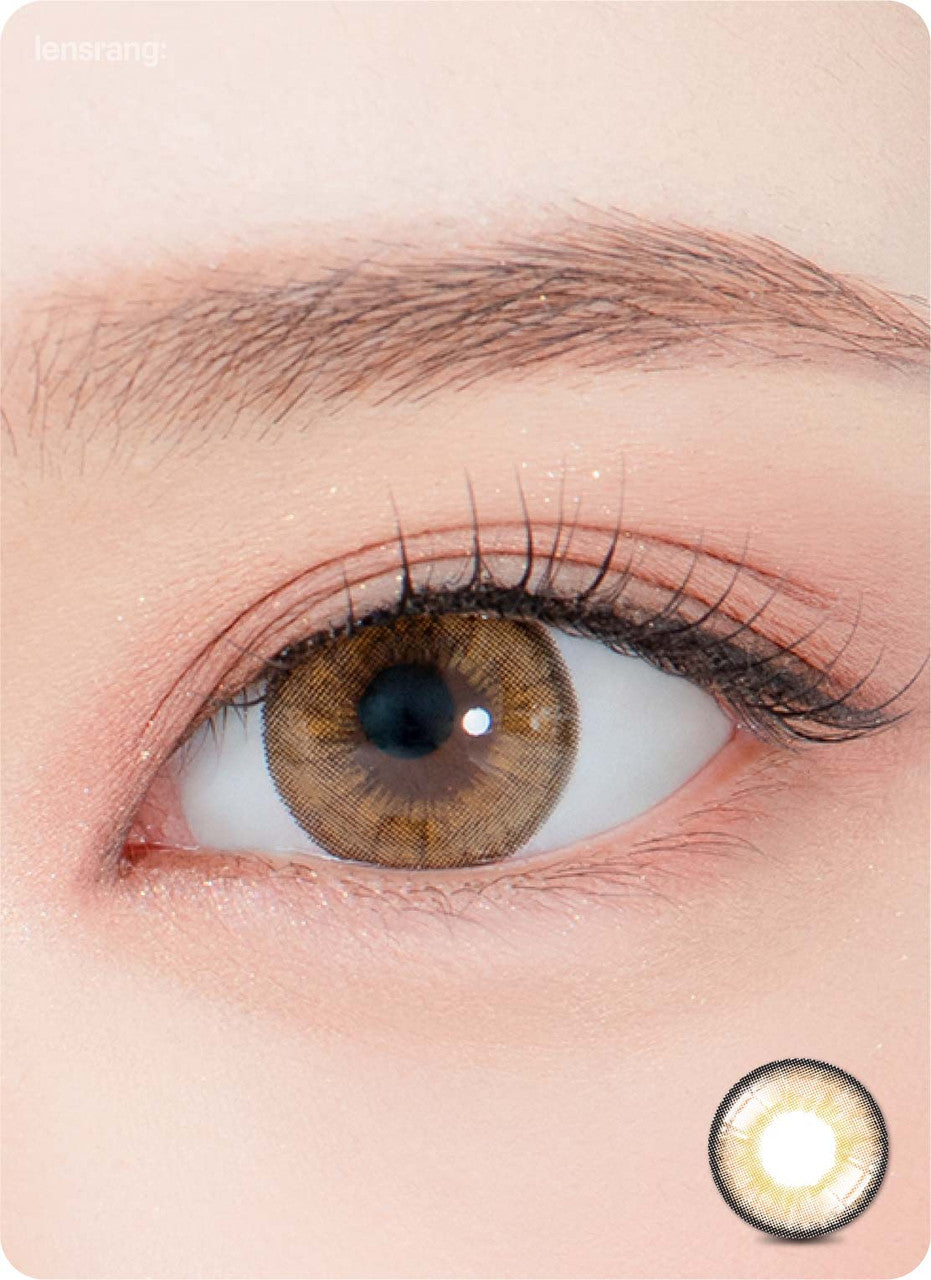 Iwwitch Up Brown Monthly Contact Lenses (2 Pack) - Silicone Hydrogel, Buy 1 Get 1 Free - Perfect for Halloween, Cosplay & Special Occasions