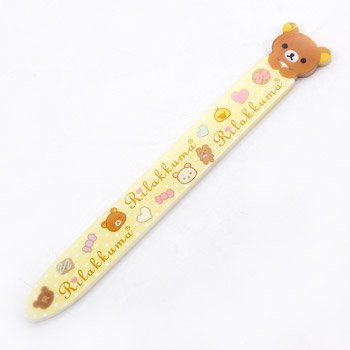 Rilakkuma Cute Bear Nail File Set - 3 Pack Soft Emery Boards for Gentle Nail Shaping & Smoothing - Perfect for Home, Travel, and Salon Use