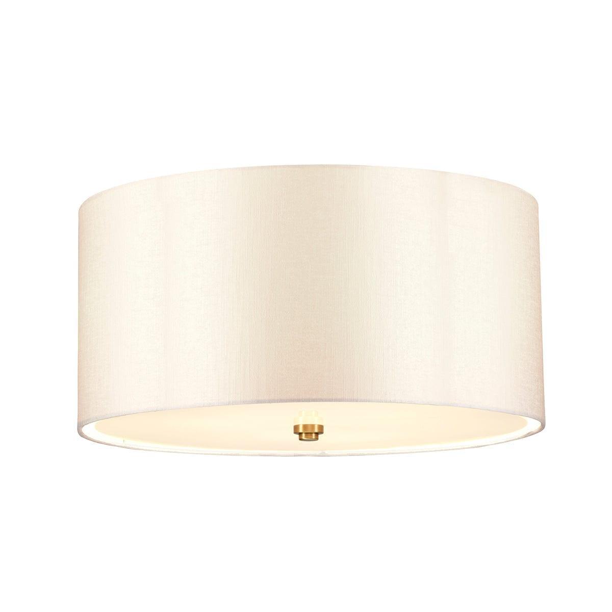 Designer Light Box Fletcher 18 Flush Mount Ceiling Light with Brass Finial - Perfect for Living Room, Bedroom, and Dining Room Lighting