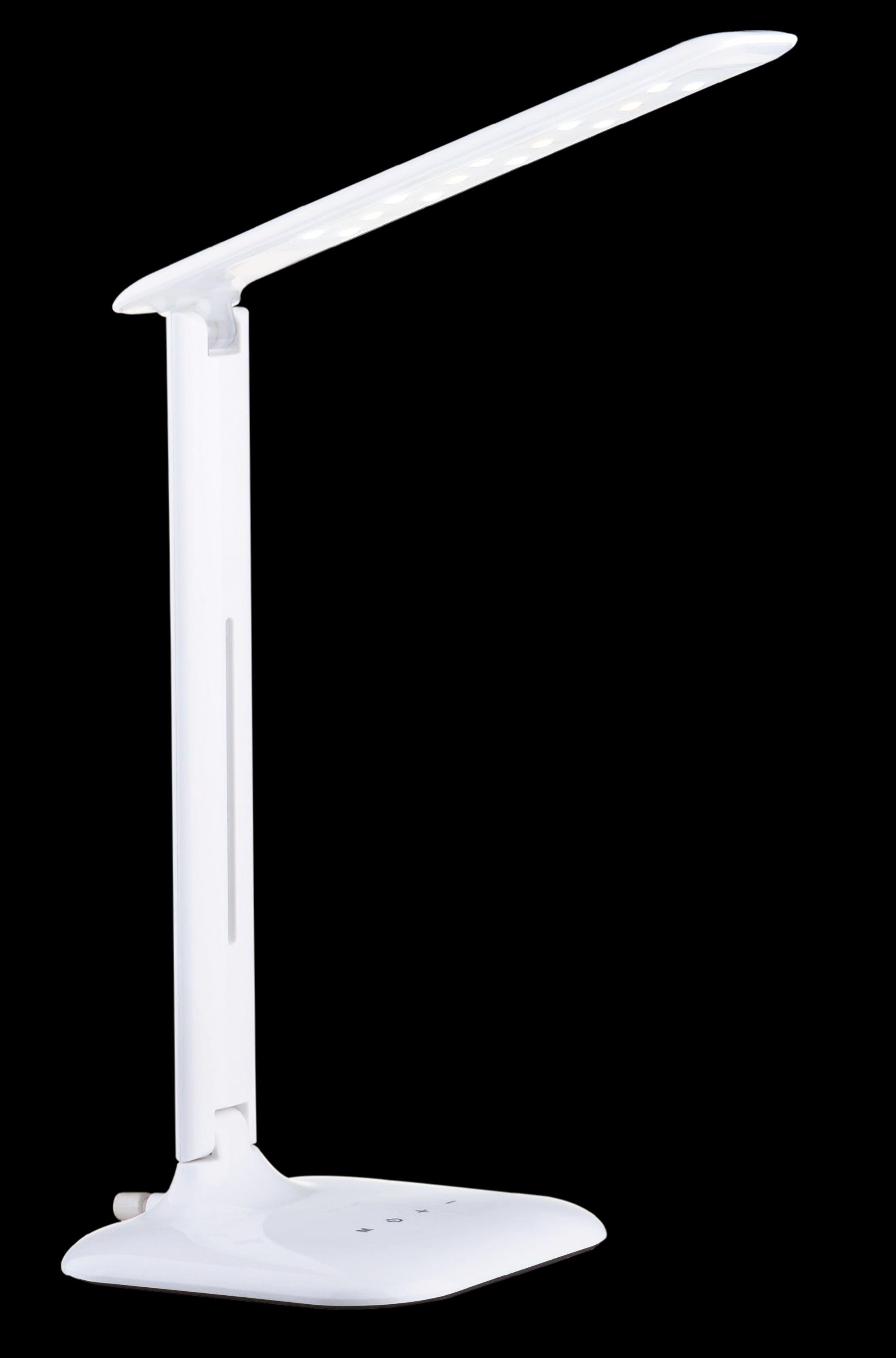 Eglo Caupo Modern White Metal LED Desk Lamp - Adjustable Brightness for Home Office, Study & Reading - Energy Efficient Task Lighting