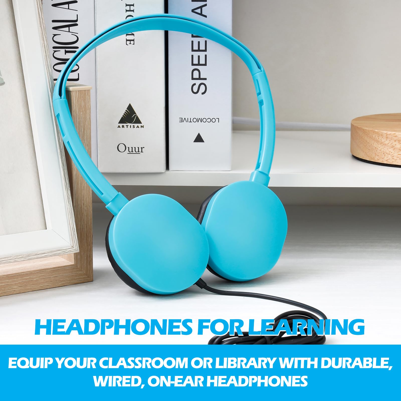 15 Pack Kids Headphones Bulk - Noise Reducing Classroom Headphones for Students, Toddlers, Boys & Girls - Multi Color Wired Earphones for School, Online Learning & Computer Use