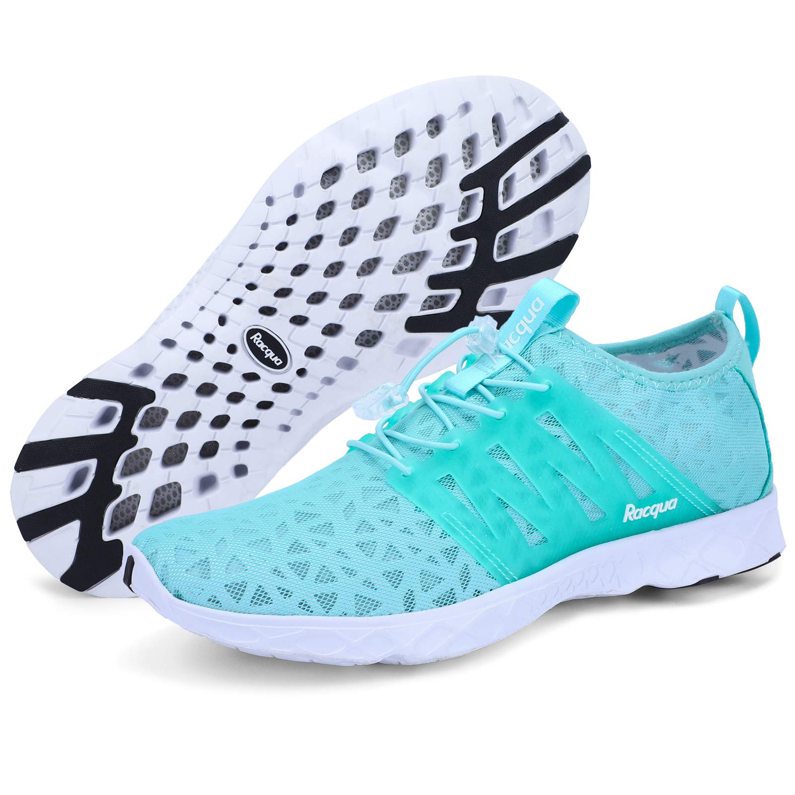 Racqua Unisex Breathable Mesh Water Shoes for Women & Men - Lightweight Quick-Dry Aqua Shoes for Swimming, Beach, Surfing, Yoga, and Water Sports