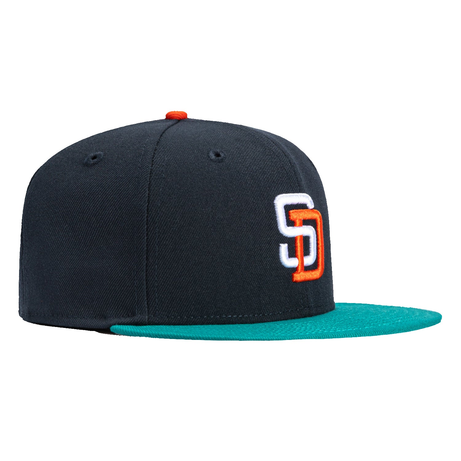 New Era 59Fifty MLB San Diego Padres Snapback Baseball Cap - Navy, Teal & Orange Adjustable Hat for Men & Women | Perfect for Baseball Games, Streetwear & Sports Fans