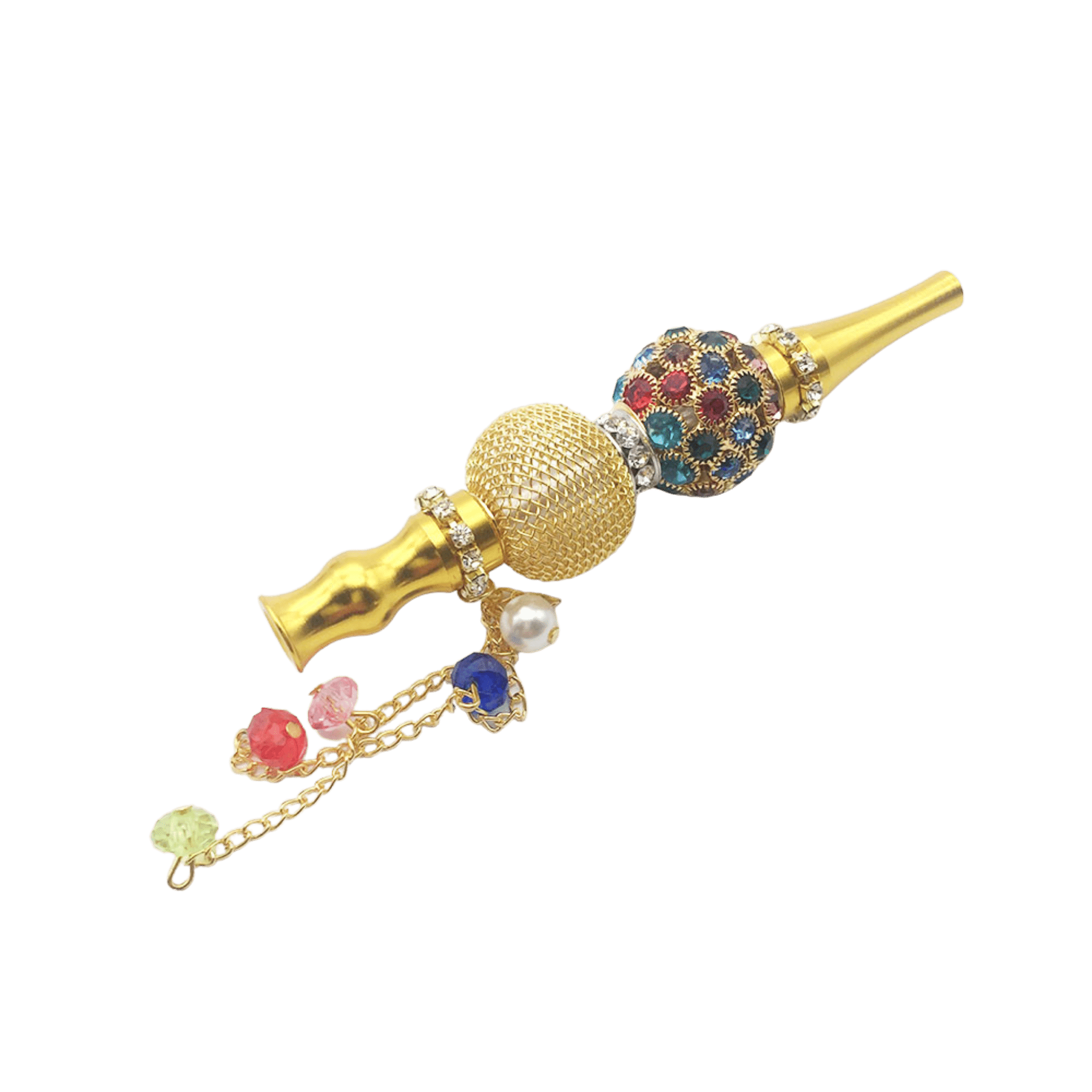 Handmade Inlaid Jewelry Pipes - Elegant Hookah Mouthpiece & Chillum for Smoking | Perfect for Relaxation, Parties, and Home Decor