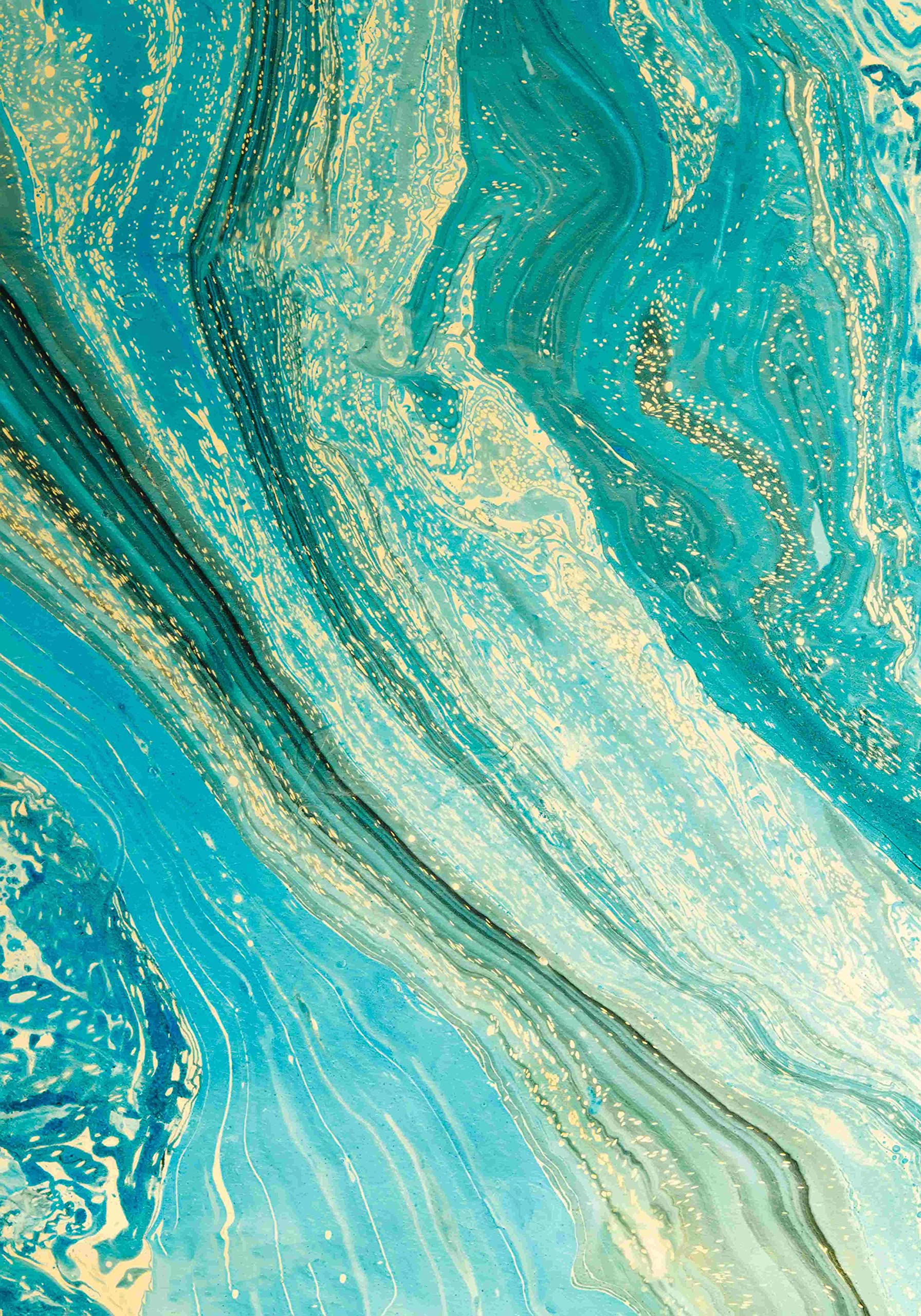 Teal Gold Coastal Ocean Theme 6x8 Modern Abstract Soft Area Rug - Washable Non-Shedding for Living Room, Bedroom, Dining Room, Home Office | Coastal Decor, Boho Chic Style, Beach House Flooring