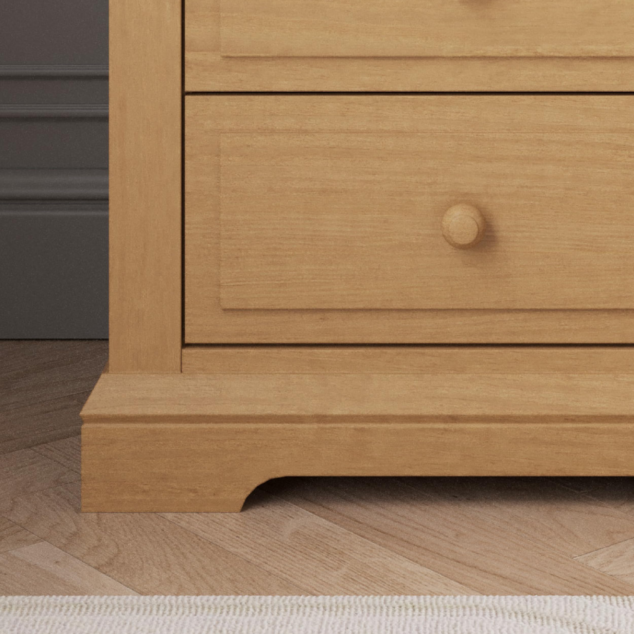 Child Craft Jordyn 2-Drawer Nightstand - Sturdy Pinewood Nursery & Bedroom Side Table with Large Storage Drawers, Non-Toxic Baby-Safe Finish (Biscotti) - Perfect for Baby Rooms, Kids' Bedrooms & Guest Rooms