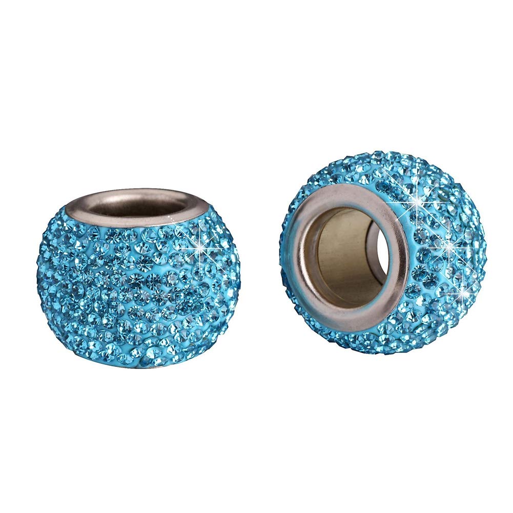 2PCS Bling Crystal Car Headrest Collars - Universal Glitter Rhinestone Seat Headrest Rings for Cars, Trucks & SUVs | Elegant Blue Interior Decor Accessories | Perfect for Weddings, Parties & Luxury Car Upgrades