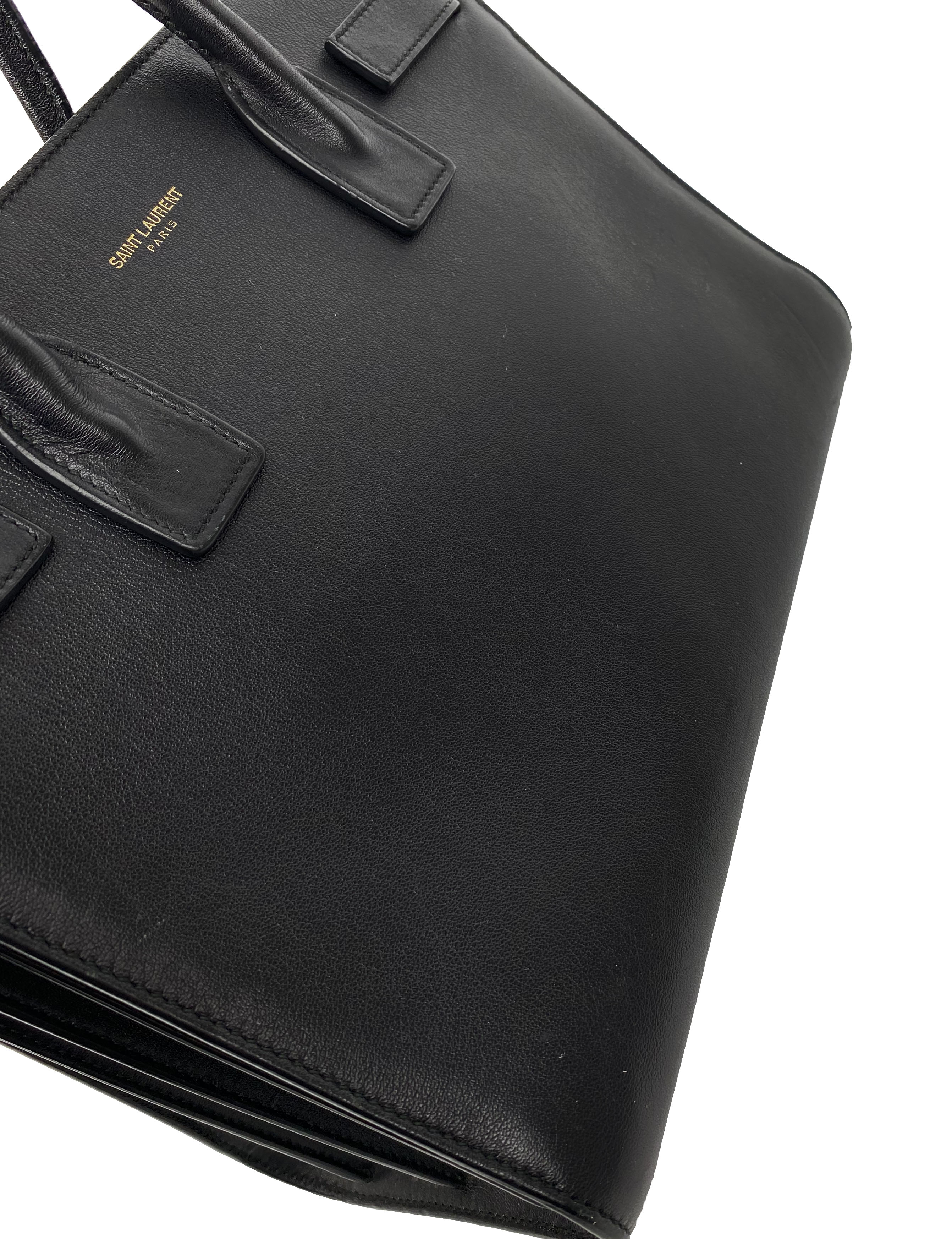 Saint Laurent Small Black Sac De Jour Tote Bag - Luxury Leather Handbag for Women | Perfect for Work, Travel & Everyday Use