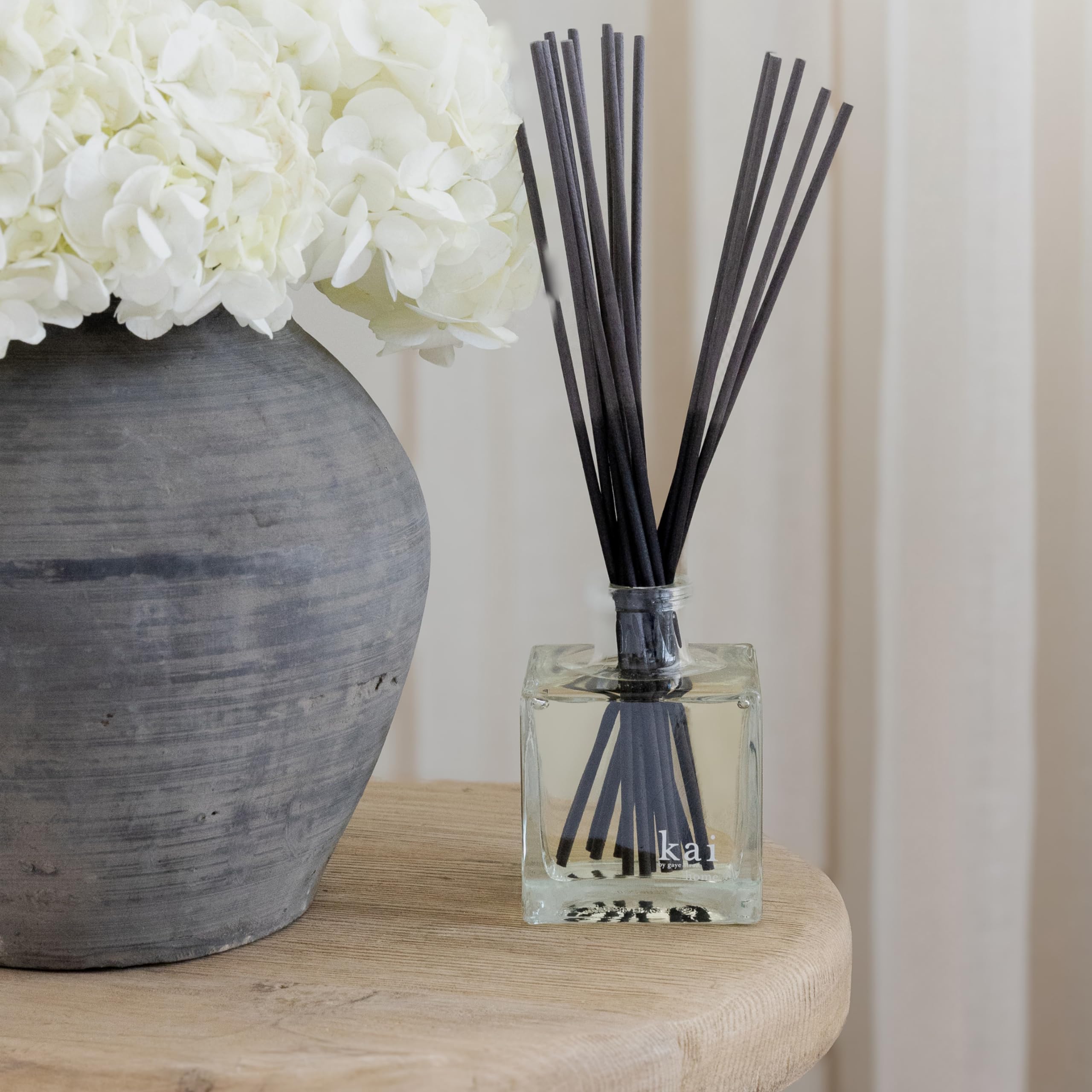 Kai Reed Diffuser - Gardenia & White Exotics Fragrance | Fresh, Light & Airy Scent | Vegan, Cruelty-Free, Recyclable | Made in USA | 6.75 fl oz | Perfect for Home, Office & Spa Aromatherapy