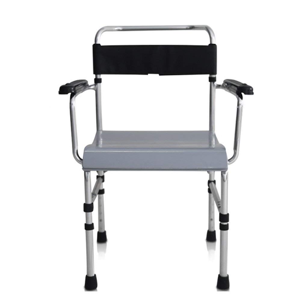 Adjustable Height Folding Commode Chair with Anti-Slip Feet & Padded Toilet Seat - Portable Shower Stool for Elderly & Disabled - Ideal for Bathroom Safety & Home Care Use