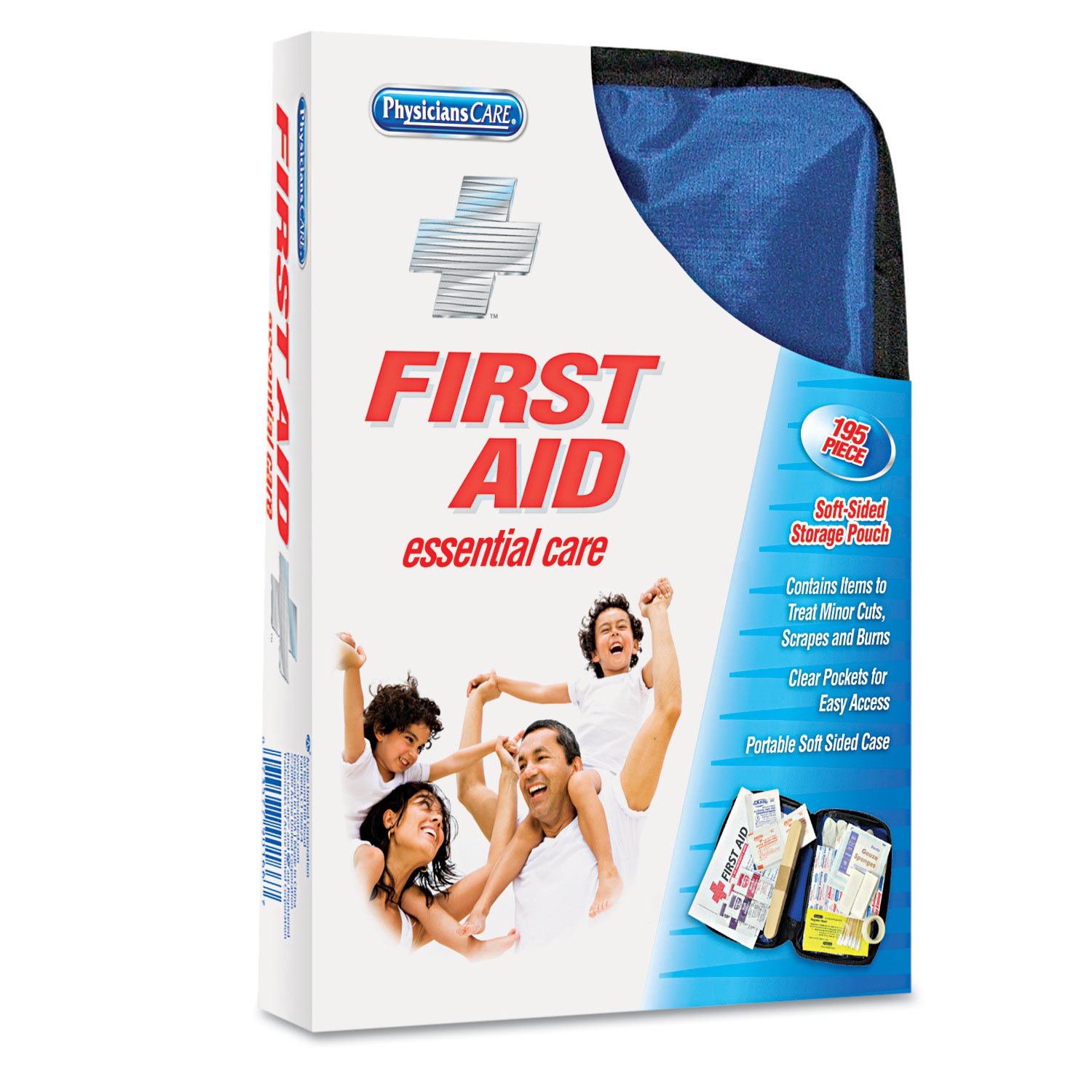 PhysiciansCare 90167 Soft-Sided First Aid Kit - 195 Pieces for 25 People | Compact Emergency Medical Supplies for Home, Office, Camping & Travel | OSHA Compliant Safety Kit