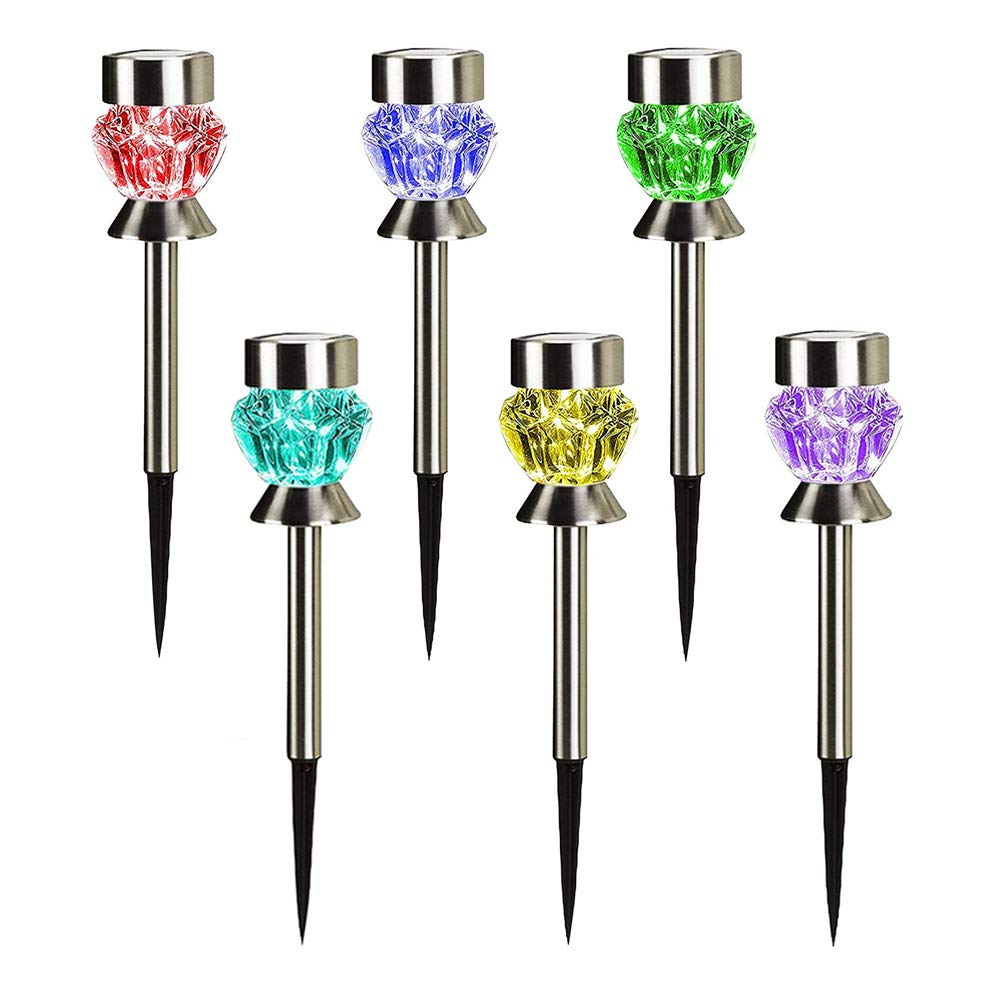 6 Pack Solar Pathway Lights Outdoor - Color Changing LED Solar Garden Lights for Walkway, Landscape, Yard & Patio | Waterproof & Auto On/Off | Perfect for Driveway, Garden Decor & Nighttime Safety