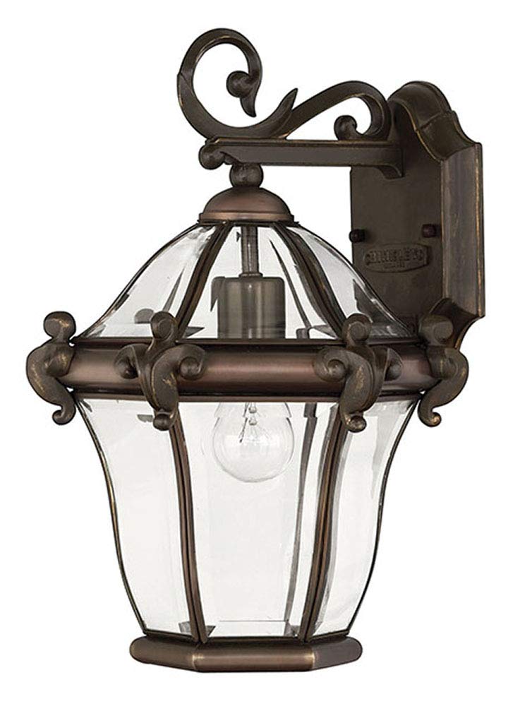 Hinkley San Clemente Traditional One Light Small Outdoor Wall Mount - Copper Bronze Finish for Porch, Patio, and Exterior Entryway Lighting