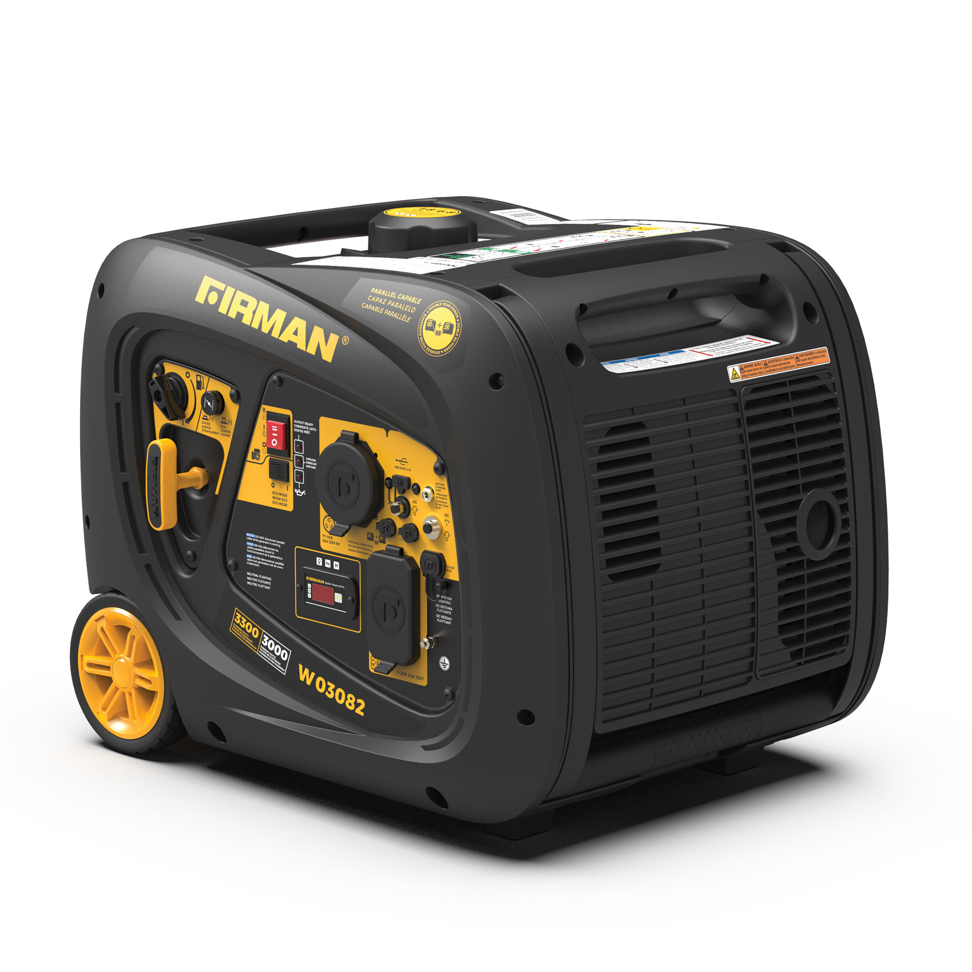3300W Portable Inverter Generator with Electric Start - Quiet, Reliable Power for Camping, RV Trips & Emergency Backup