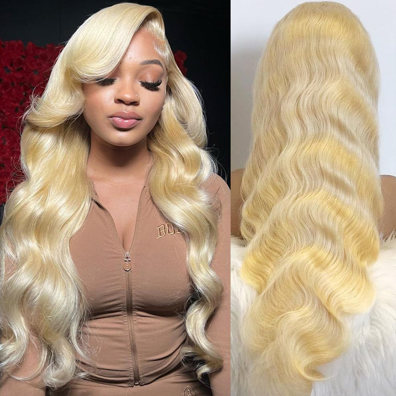 Eullair #613 Blonde Straight Lace Front Wig - Human Hair Transparent Lace Wig Dye Friendly | Perfect for Cosplay, Daily Wear & Party Hairstyles