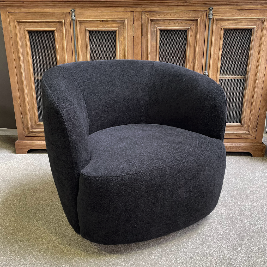 Bowie Swivel Chair - 360 Degree Rotating Office Chair with Ergonomic Design in Black - Perfect for Home Office, Gaming & Workspace