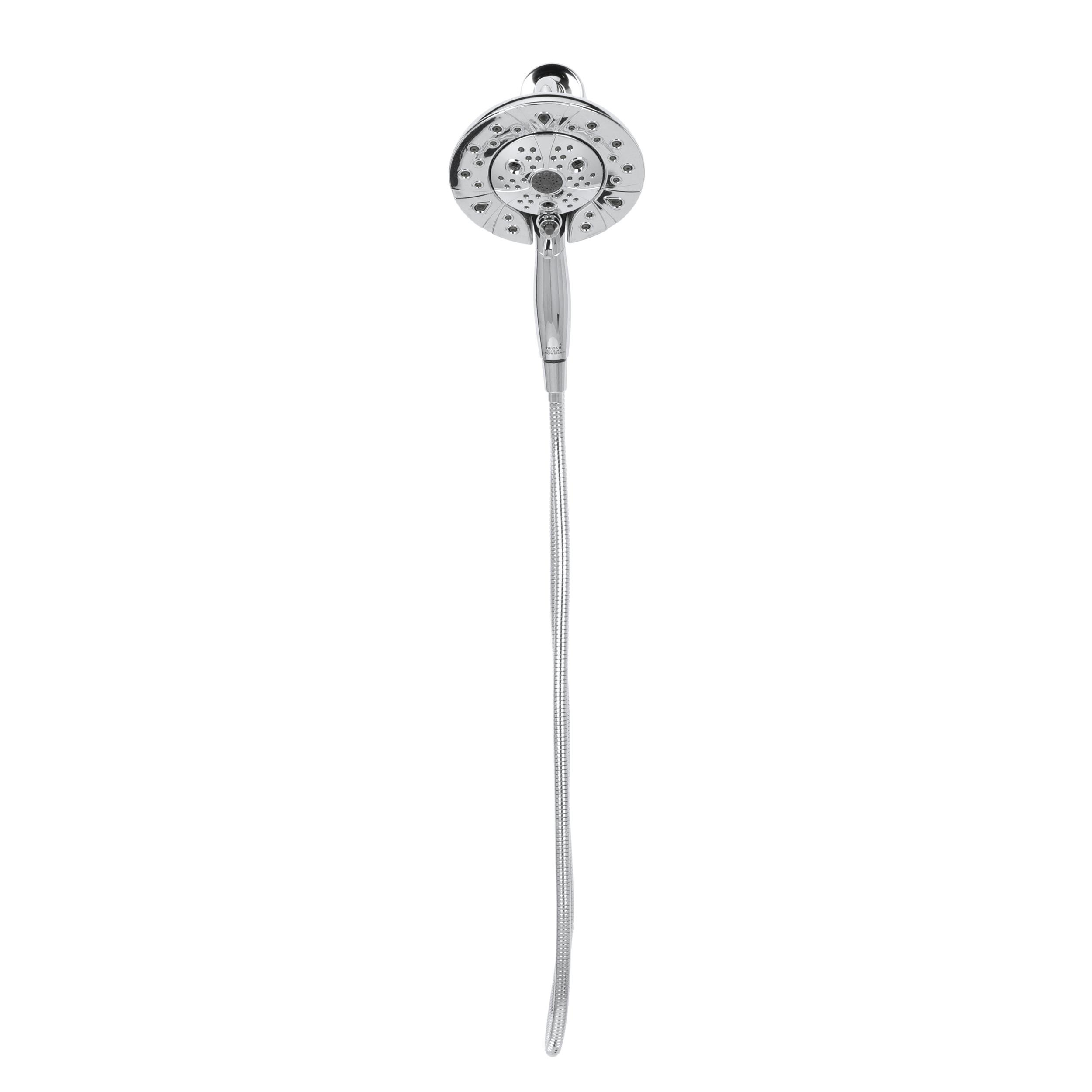 Delta Faucet 5-Spray In2ition Dual Shower Head with Handheld Spray - H2Okinetic Technology, Magnetic Docking, 1.75 GPM Water Flow, Chrome Finish (Model 58480-PK) - Perfect for Spa-Like Showers, Bathroom Upgrades & Water Conservation
