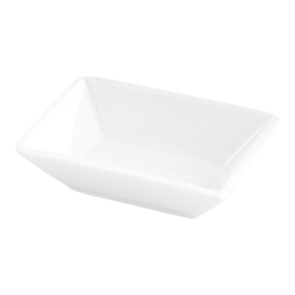 Restaurantware 10-Pack 3.9 x 2.8 Inch White Porcelain Appetizer Plates - Oven, Freezer & Dishwasher Safe, Stain-Resistant Rectangle Mini Plates for Desserts, Samples, Tastings - Perfect for Catering, Parties & Restaurant Service