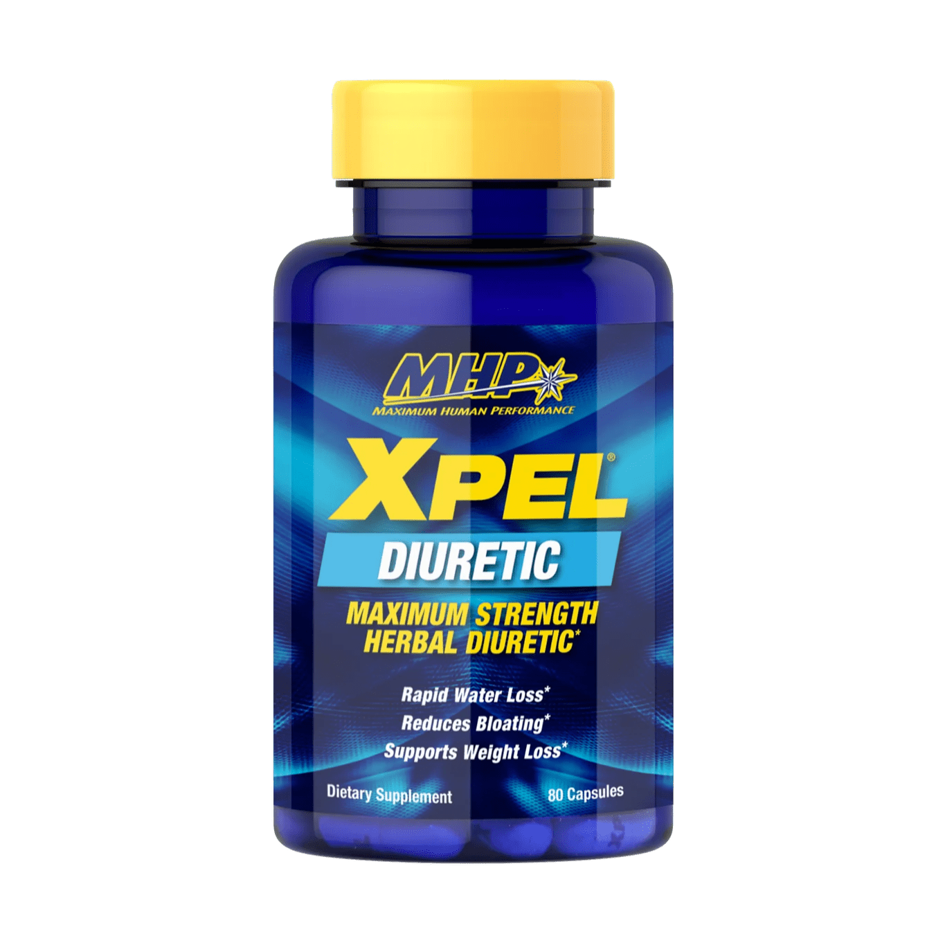 MHP XPEL Herbal Diuretic Supplement - Natural Water Retention Relief & Detox Support for Weight Management & Bloating - Ideal for Fitness, Bodybuilding & Wellness Routines