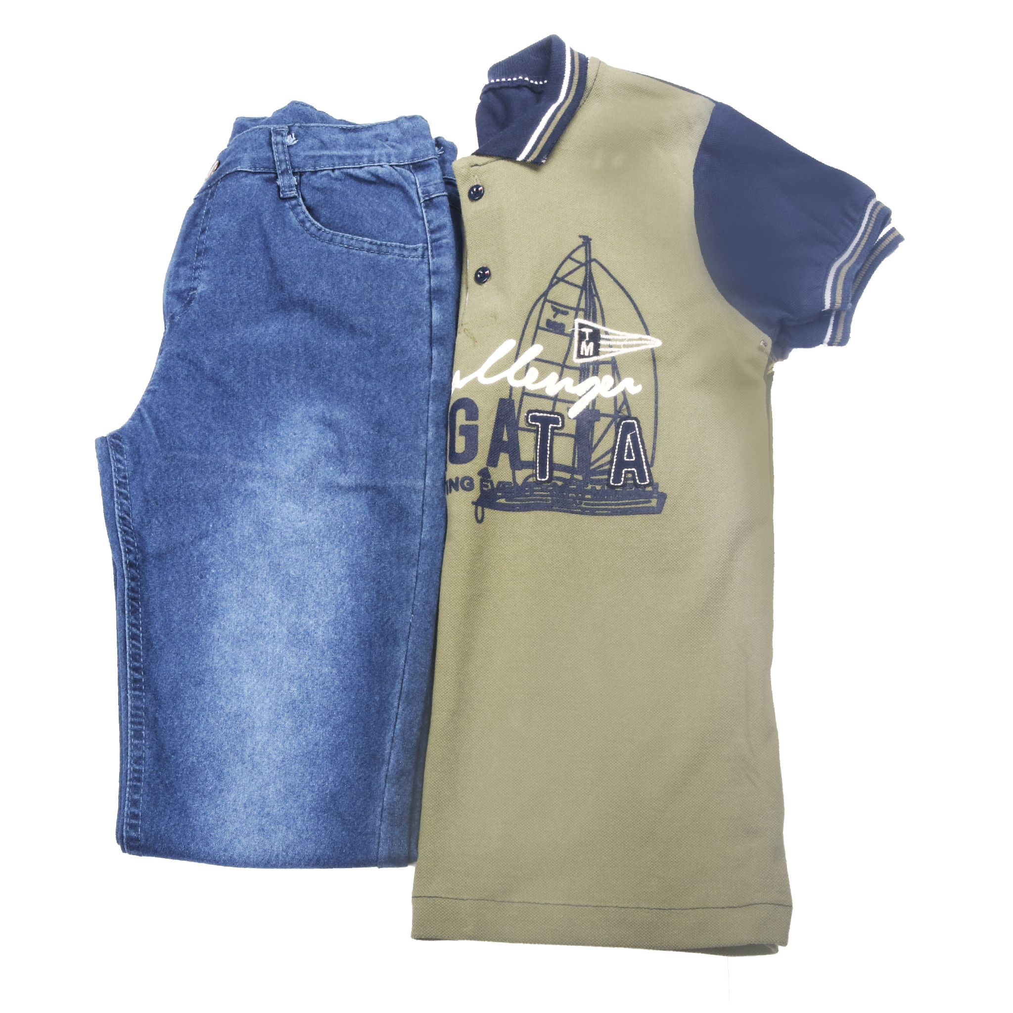 7117 Mix Babi Kids Suit Dark Green - Stylish Boys & Girls Outfit for School, Parties & Family Gatherings