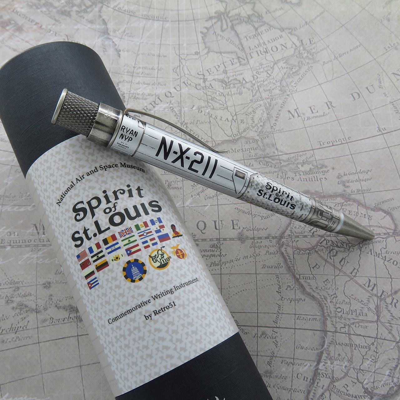 Vintage Retro 51 Smithsonian Spirit of St. Louis Rollerball Pen - Classic Aviation Inspired Writing Instrument for Collectors, Office Use & Gift Giving