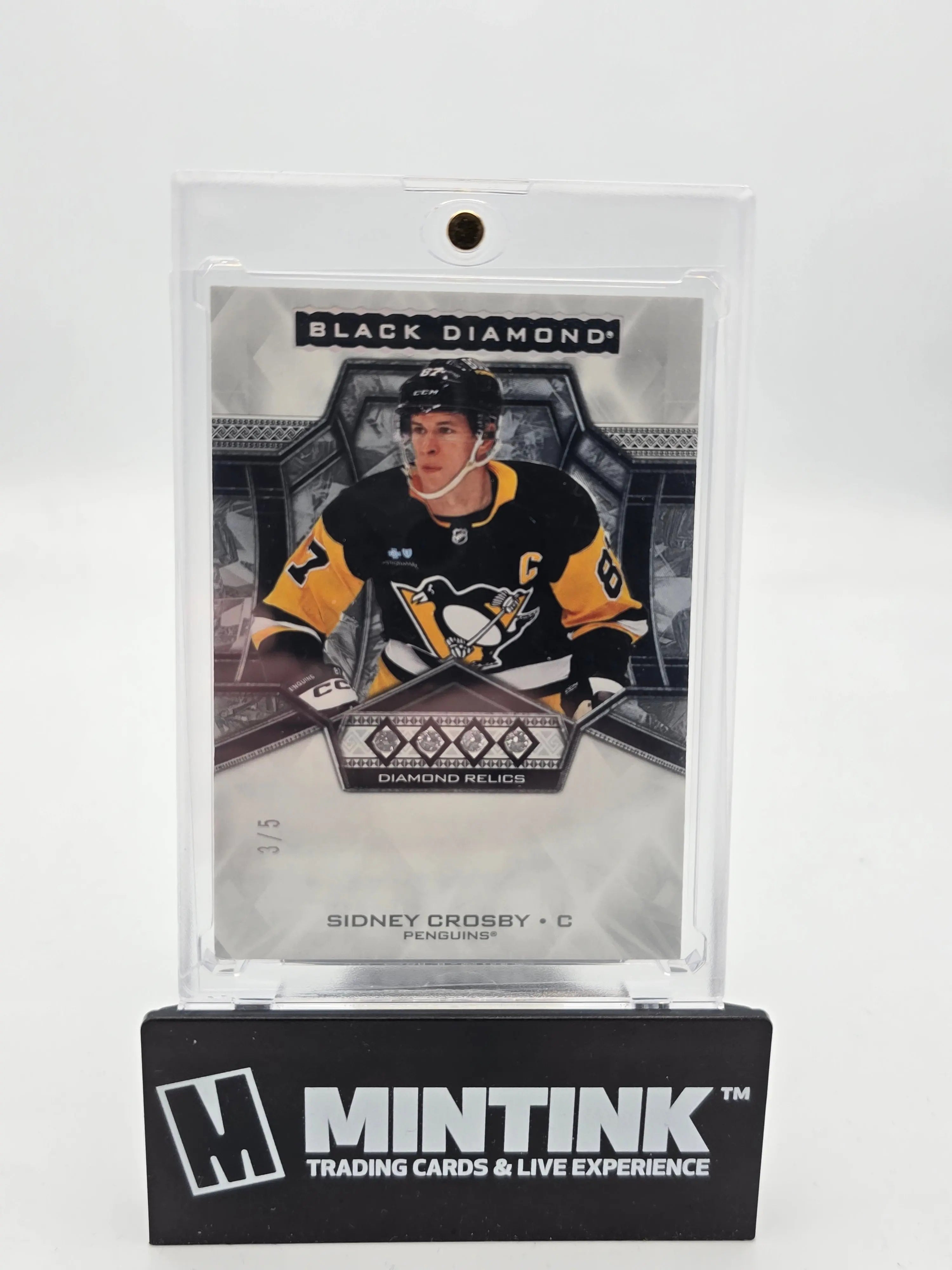 2024-25 Upper Deck Black Diamond Hockey Sidney Crosby Quad Diamond Relics /5 - Rare Collectible Hockey Card for NHL Fans & Sports Memorabilia Collectors