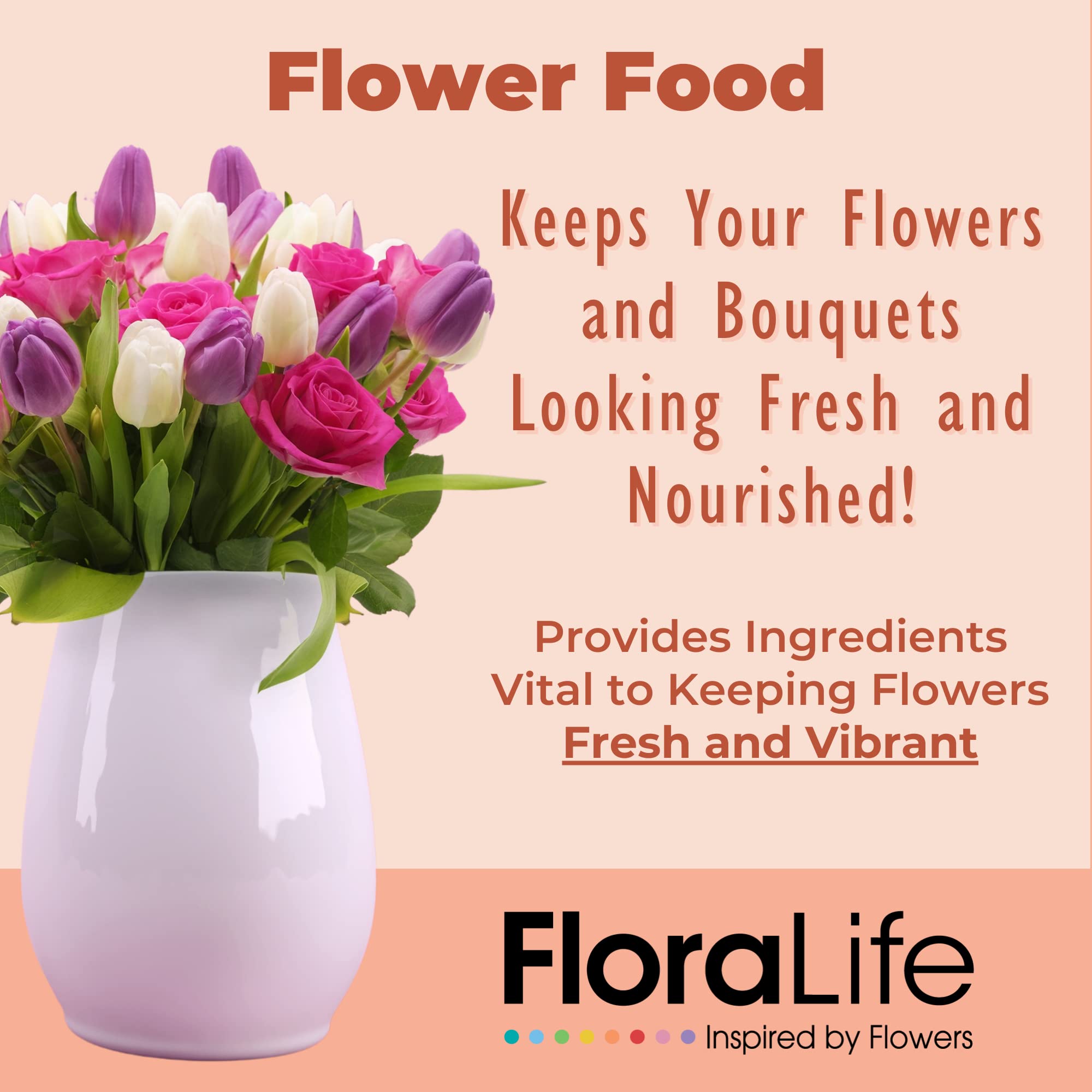 FloraLife Fresh-Cut Flower Care Kit - Nutrient Solution, Hydration Treatment & Cleaning Spray with Pruning Shears | Extend Flower Life for Bouquets, Centerpieces & Home Decor
