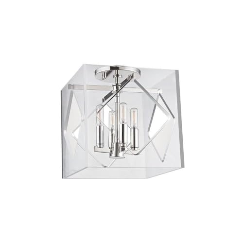 Hudson Valley Lighting 5912F-PN Travis 4-Light Semi-Flush Mount Ceiling Fixture - 13.25