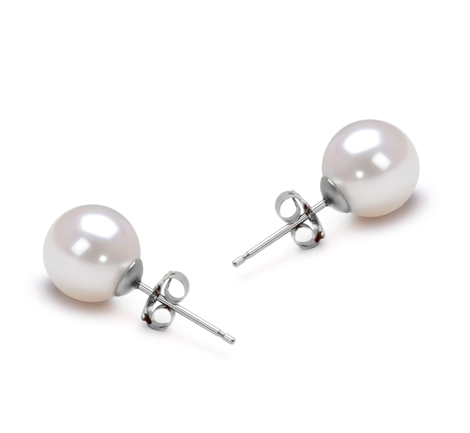 6.5-7mm AAA Quality Japanese Akoya Cultured Pearl Earrings in 14K Yellow Gold - Elegant Women's Jewelry for Weddings, Parties & Special Occasions