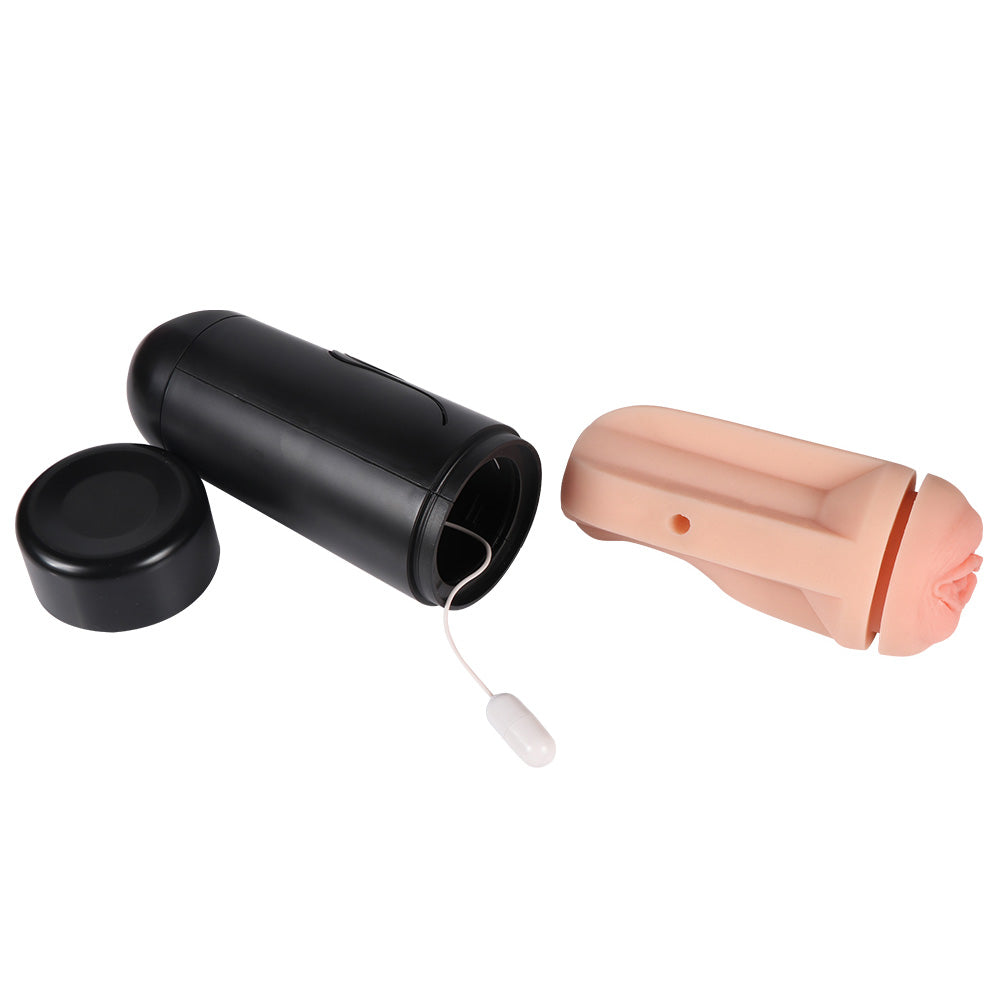 Squeezable Moaning Vibrating Vaginal Masturbator - Realistic Fanny Cup for Women - Perfect for Solo Play & Couples Fun