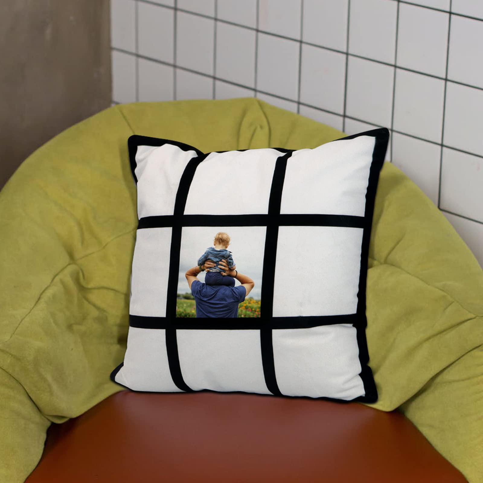 4 Pack Sublimation Blank Lattice Pillow Covers - 15.7x15.7 Inch DIY Cushion Cases for Heat Transfer Printing with Hidden Zipper (No Insert) - Perfect for Home Decor, Gifts & Custom Photo Pillows