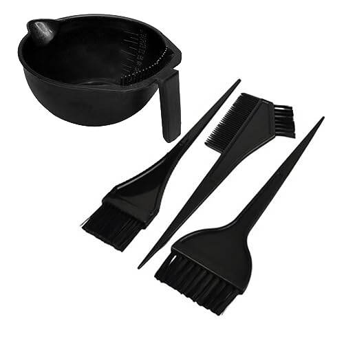 Professional Hair Dye Brush & Mixing Bowl Set - Salon Quality Hair Coloring Kit for DIY & Mehndi Application (Pack of 1) - Perfect for At-Home Hair Coloring & Temporary Henna Tattoos