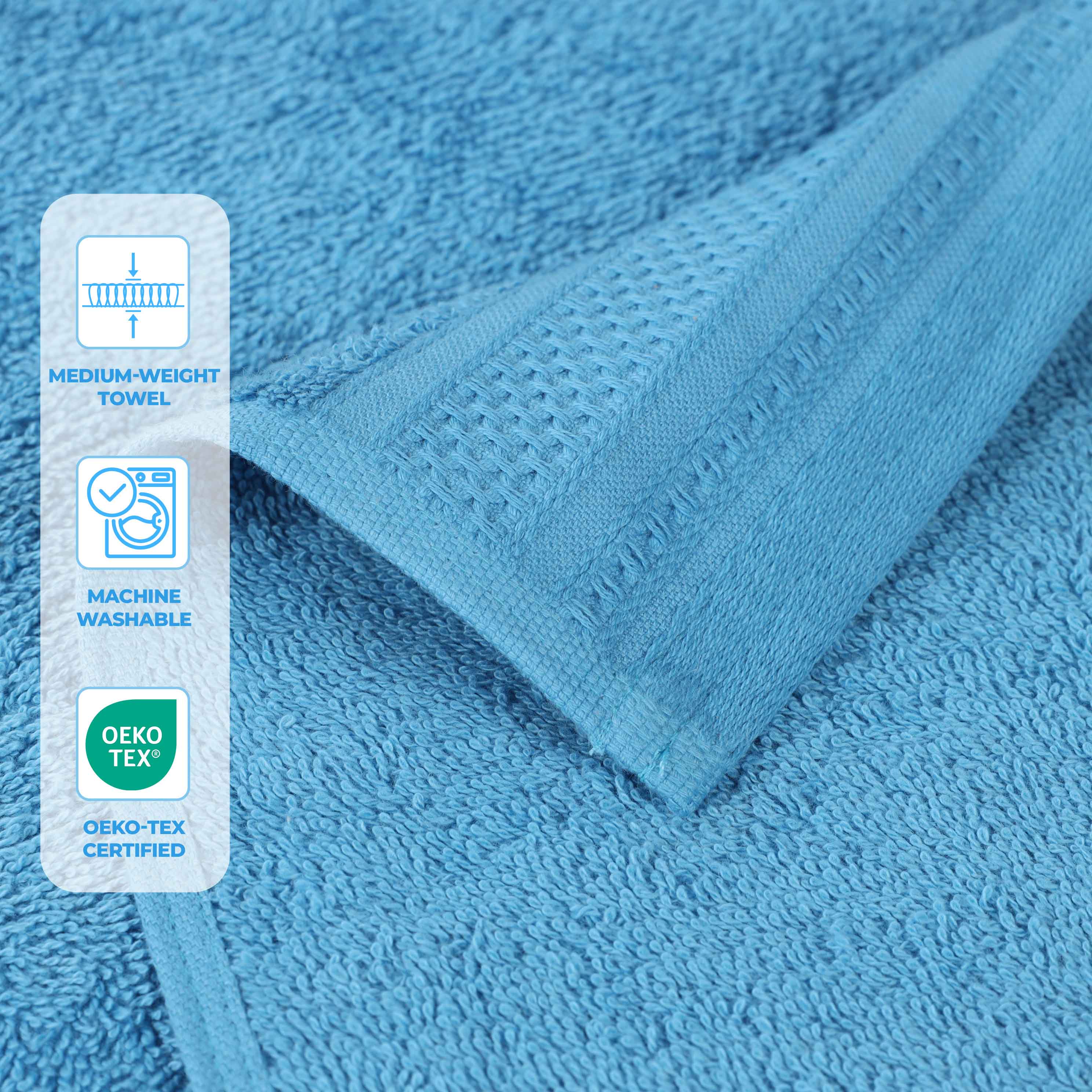 Premium Honeycomb Waffle Weave Cotton Bath Towels Set of 2 - Ultra Soft & Absorbent Luxury Bath Sheets for Spa, Hotel & Home Use