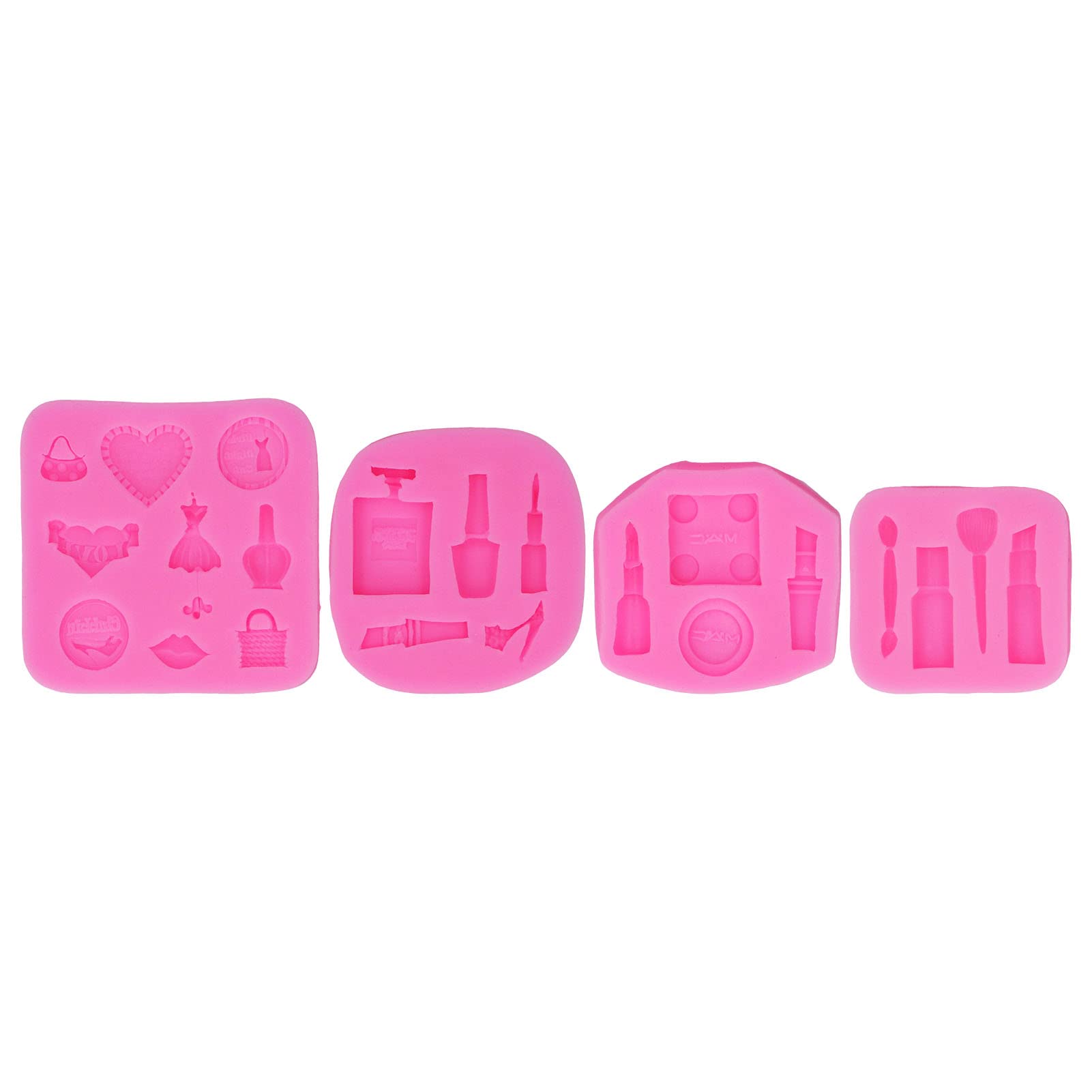 Zerodis 4-Piece Silicone Fondant Mold Set - Food Grade Baking Tools for Bread, Cake & Pastry Decorating - Perfect for Home Bakers & Professional Chefs