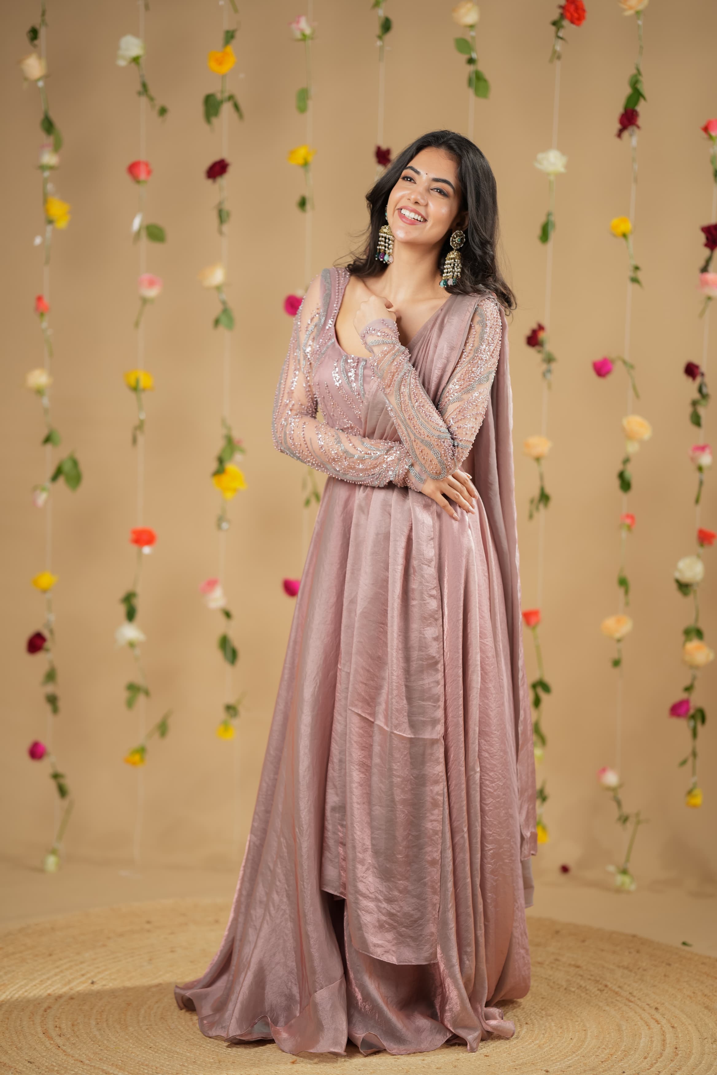 Uthra Premium Designer Anarkali Dress for Women - Elegant Indian Ethnic Wear for Weddings, Parties & Festivals
