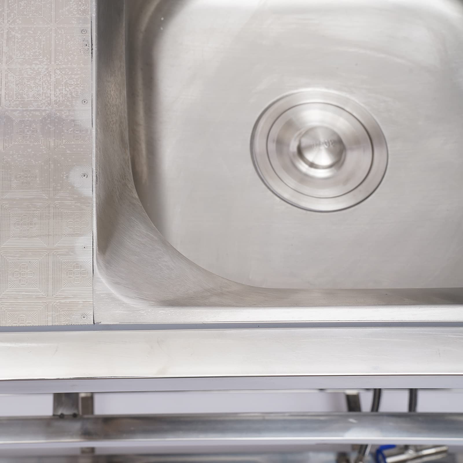 Stainless Steel Double Bowl Utility Sink with Faucet & Drainboard - Free Standing Kitchen Sink for Restaurant, Bar, Commercial Kitchen & Home Use - Hot & Cold Water Mixer for Food Prep, Dishwashing & Cleaning