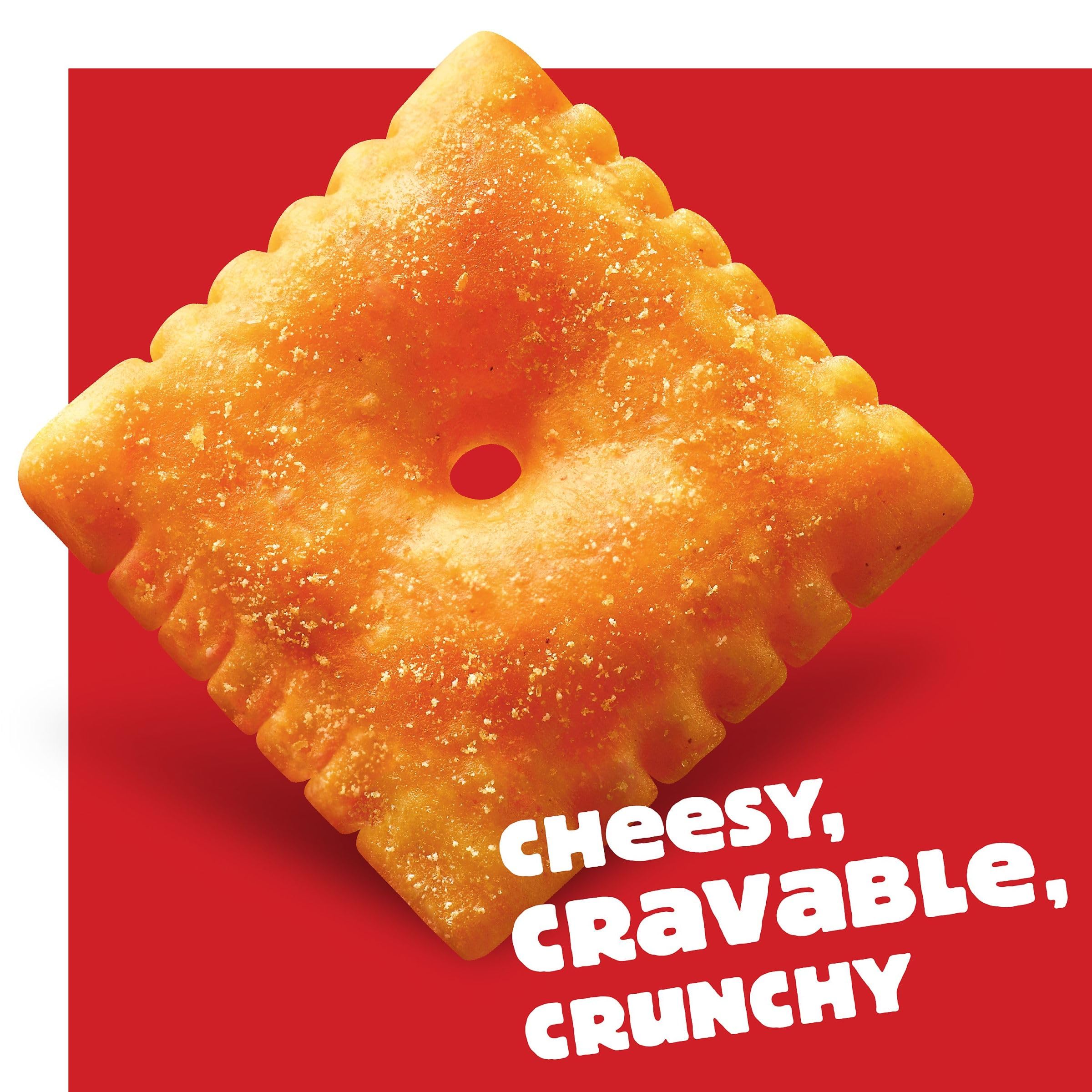 Cheez-It Extra Cheesy Baked Snack Crackers - Family Size 21oz Box (Pack of 1) | Perfect for School Lunches, Office Snacks & Party Platters
