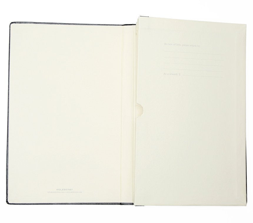 Premium Moleskine Large Hard Cover Notebook with Organizing Memo Pockets - Perfect for Business Meetings, Travel Journaling & Creative Writing
