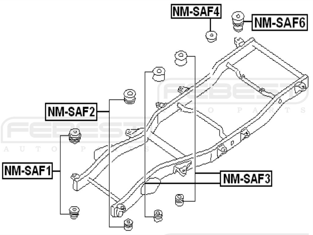 Nissan Body Bushing Replacement - 9552006J00 - Durable Suspension Mount for Smooth Ride - Perfect for Off-Roading & Daily Commuting