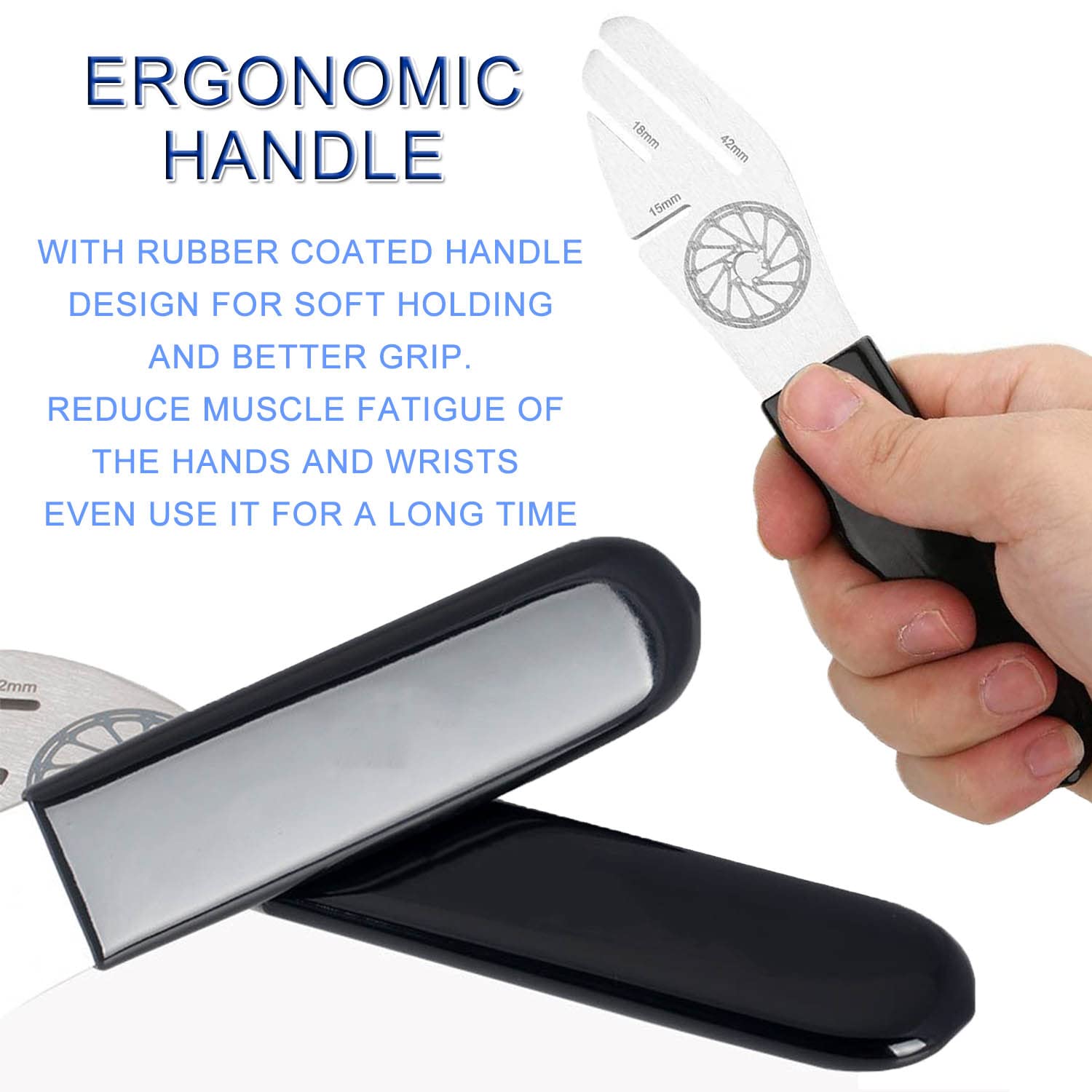 JONMON Bike Rotor Truing Fork - 3-Slot Disc Brake Alignment Wrench with Adjustable Depths | Brake Disc Flattening & Gap Correction Tool | Perfect for Mountain & Road Bike Maintenance | Ideal for Professional Repairs & DIY Bike Tuning
