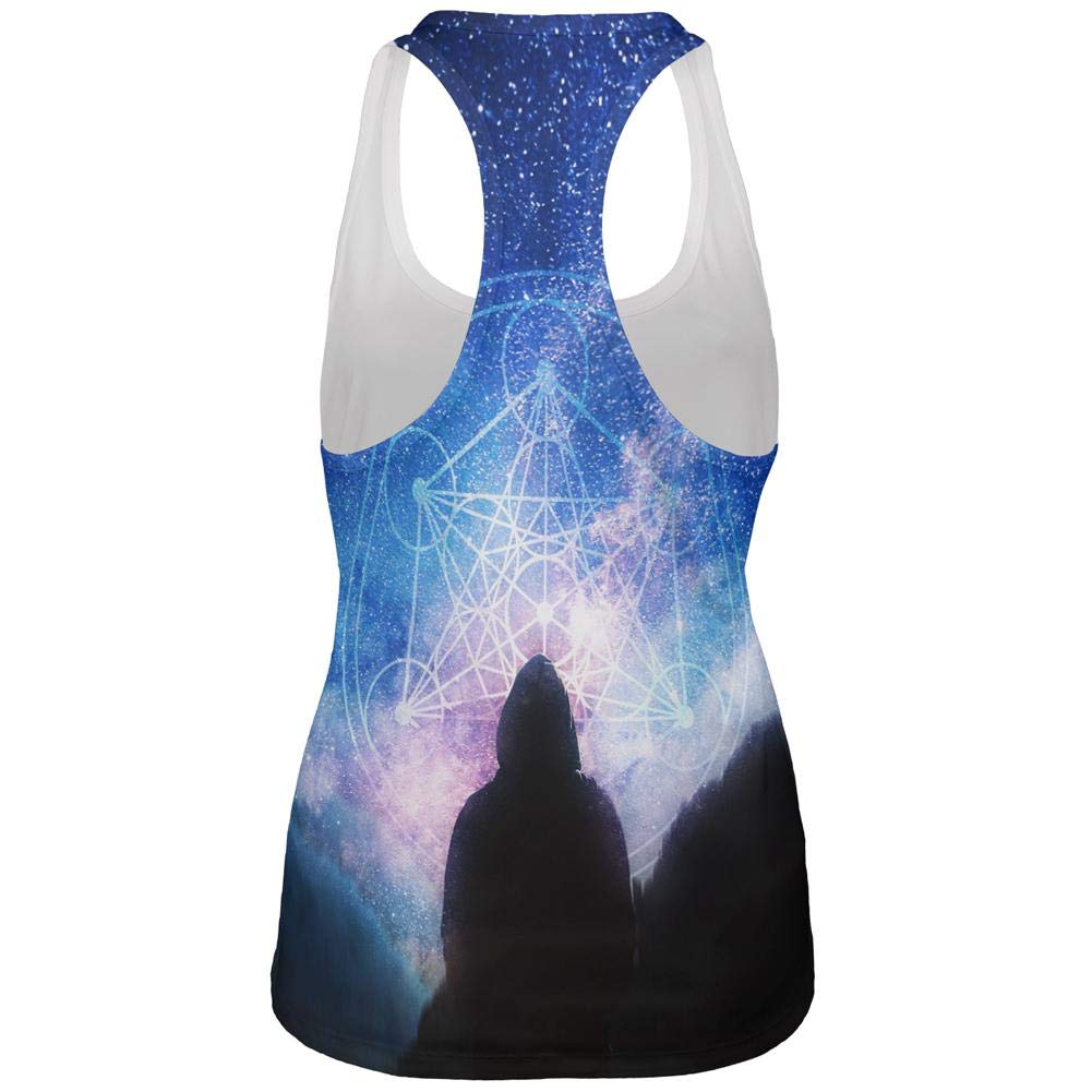 Metatron's Cube Print Women's Workout Tank Top - Breathable & Stylish Gym Wear for Yoga, Running & Fitness - Size X-Large