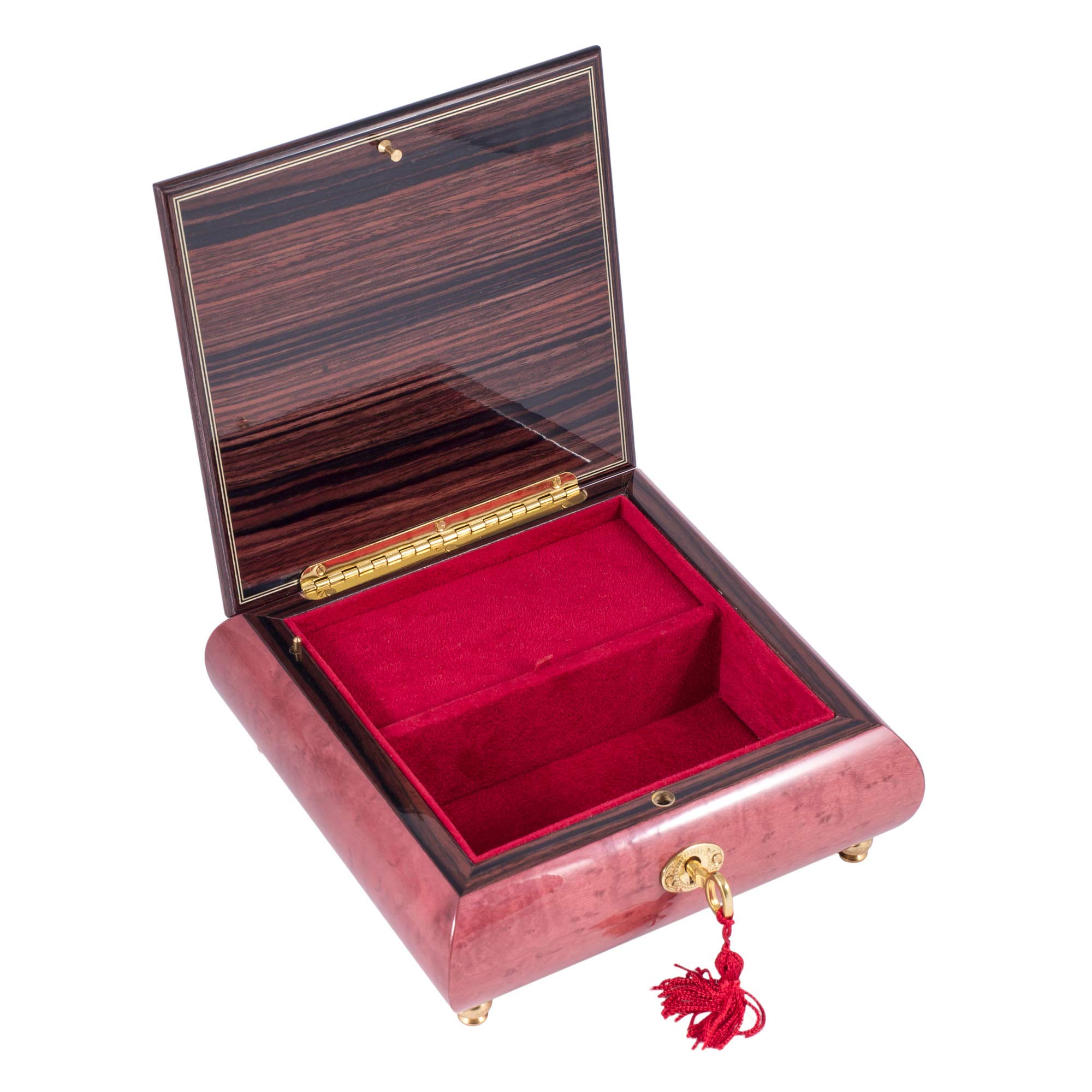 Exquisite Italian Inlaid Double Heart Music Box & Jewelry Box - Customizable Tune Options - Perfect for Romantic Gifts, Wedding Favors & Home Décor
