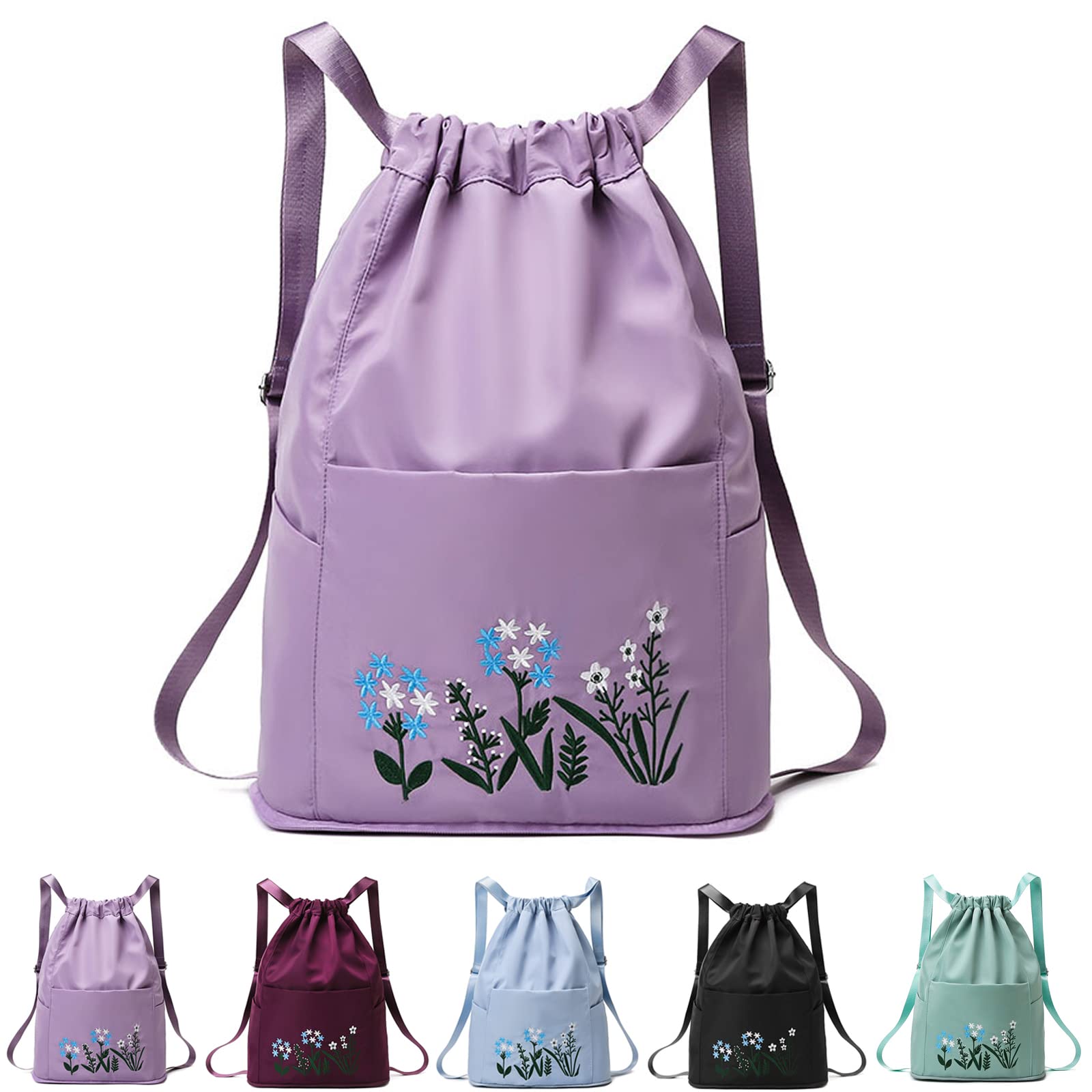 Large Capacity Foldable Travel Duffle Bag for Women - Lightweight Portable Carry-On Luggage with Zippered Pockets (Purple) | Perfect for Weekend Getaways, Gym, Sports & Air Travel