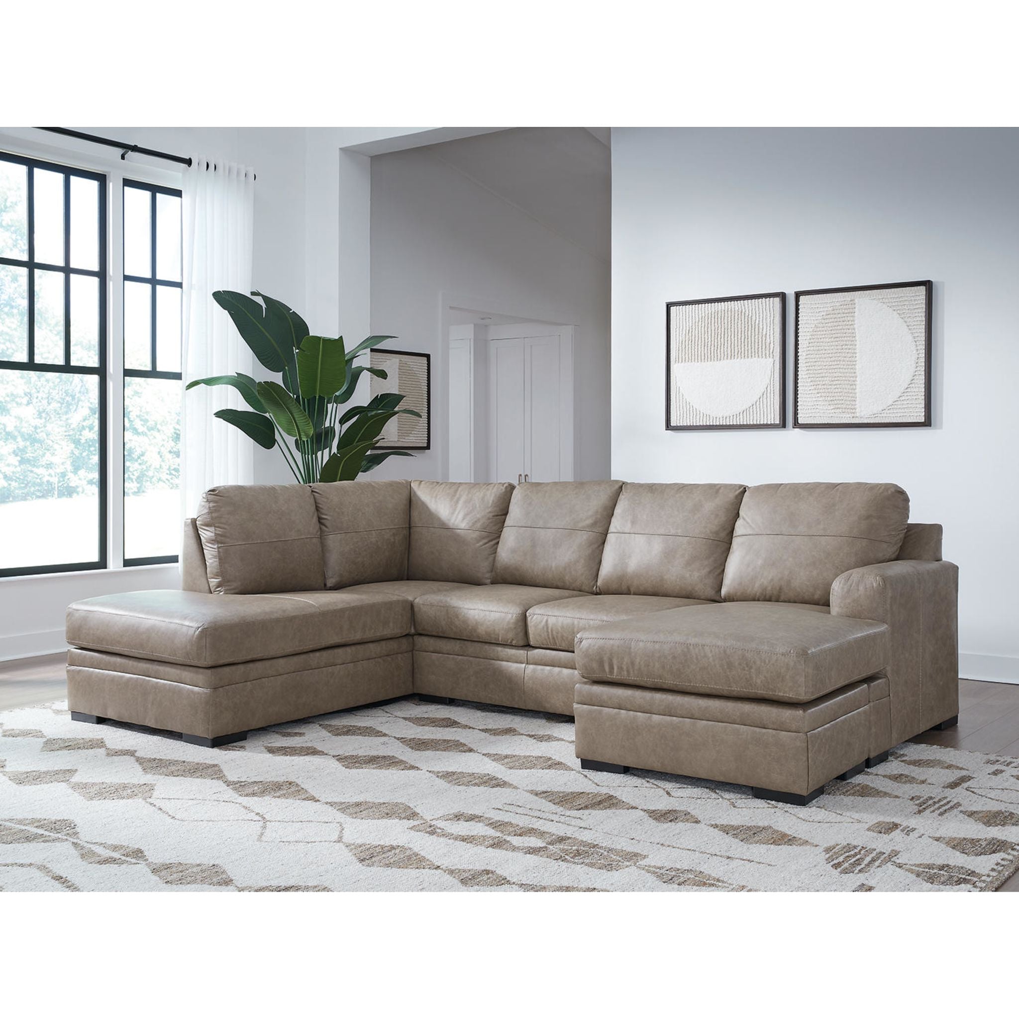 Amuleto 2-Piece Sectional Sofa with Chaise Lounge - Modern L-Shaped Couch for Living Room, Family Room & Home Theater Comfort