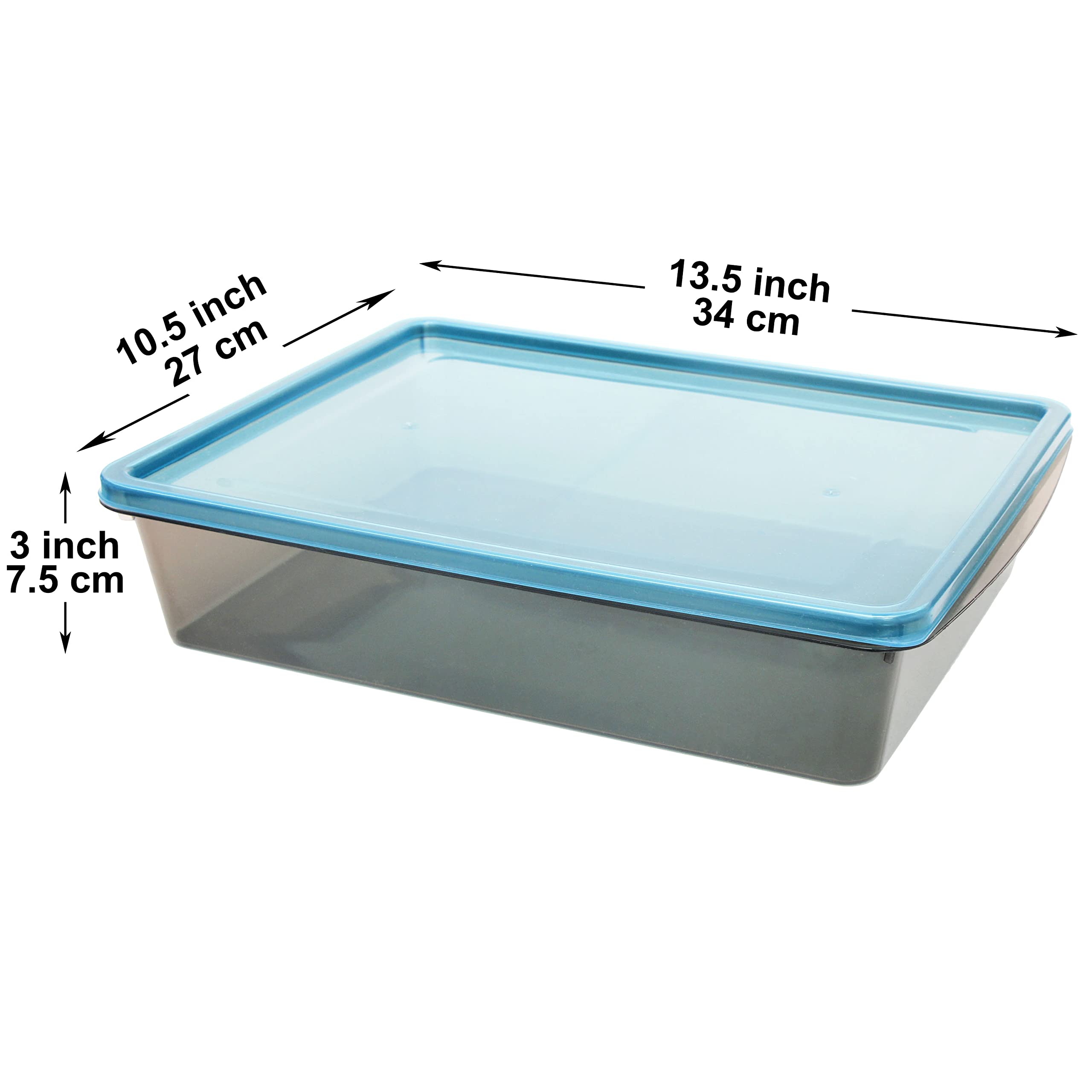 Youngever 3-Pack 1.3 Gallon Plastic Food Storage Containers with Lids - Airtight Bacon & Meat Storage Containers for Kitchen, Fridge & Meal Prep Organization