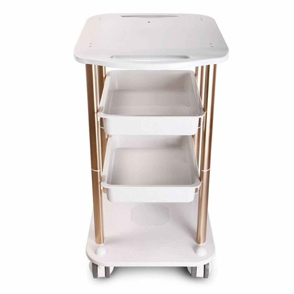 Beauty Trolley Cart with Wheels - Heavy Duty Salon & Spa Rolling Cart Organizer (150kg Capacity) | Perfect for Hair Salon Equipment, Spa Storage & Beauty Machine Organization | Ideal for Professional Salons, Home Spa Setup & Mobile Beauty Services