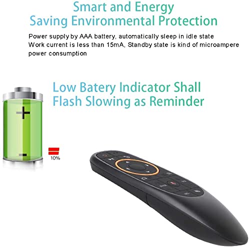 EASYTONE 2.4GHz Wireless Air Mouse Remote with Voice Control & IR Learning - USB Receiver for PC, Android TV, Laptop, Projector (Windows/Android/Mac) - Perfect for Home Theater, Presentations & Smart TV Control