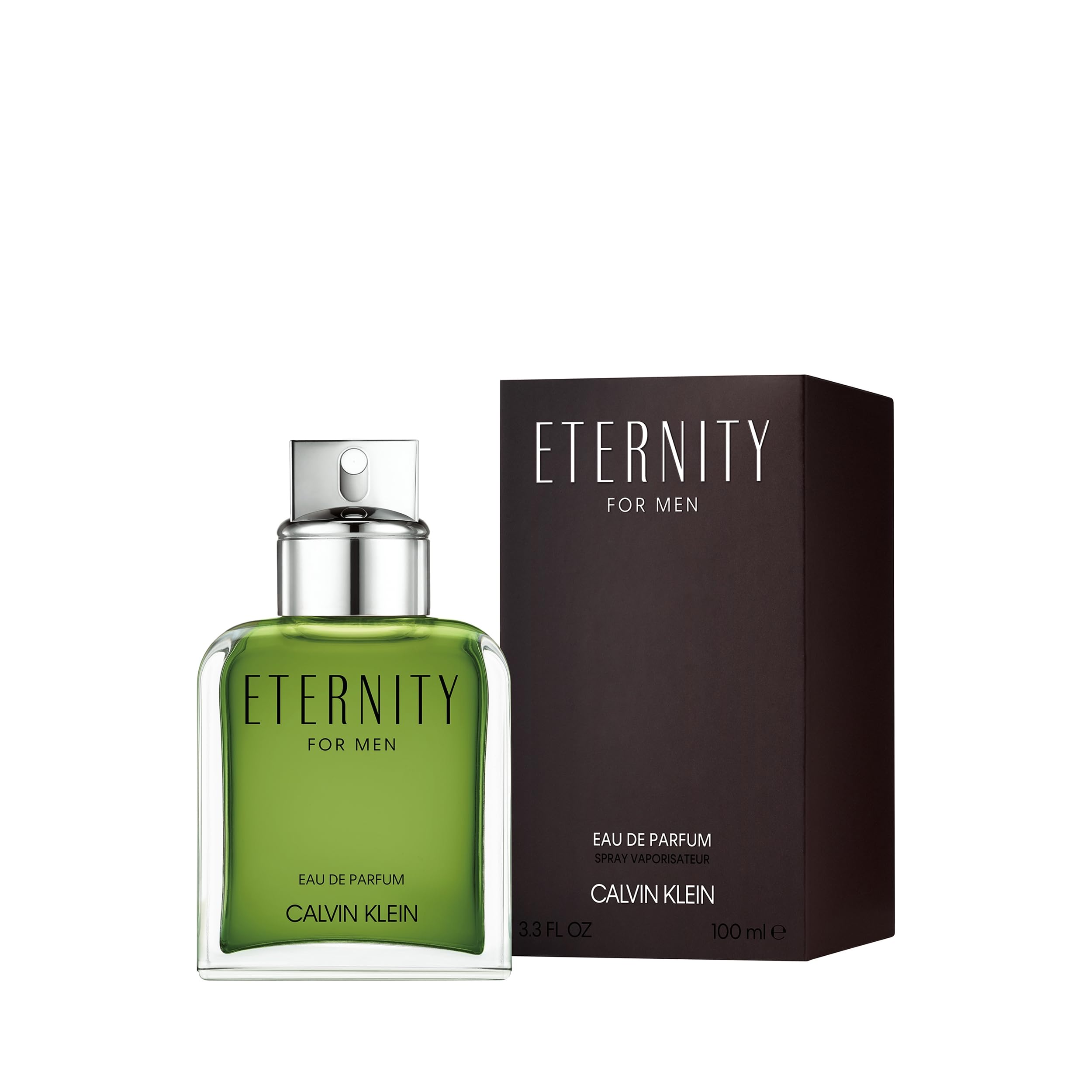 Calvin Klein Eternity Eau de Parfum for Men - Woody Cologne with Sage, Cypress & Suede Notes - Long Lasting Fragrance Spray - Perfect for Date Night & Special Occasions